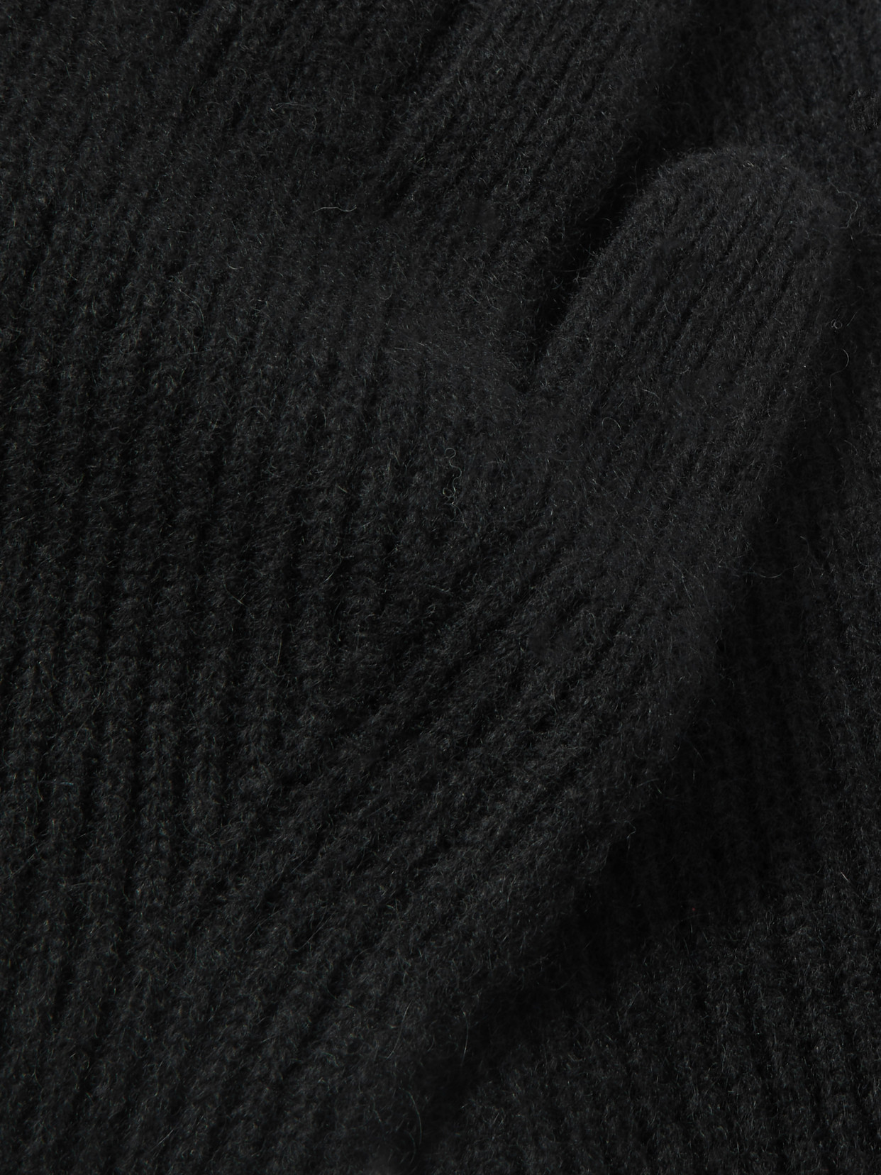 Totême Ribbed Cashmere Gloves In Black