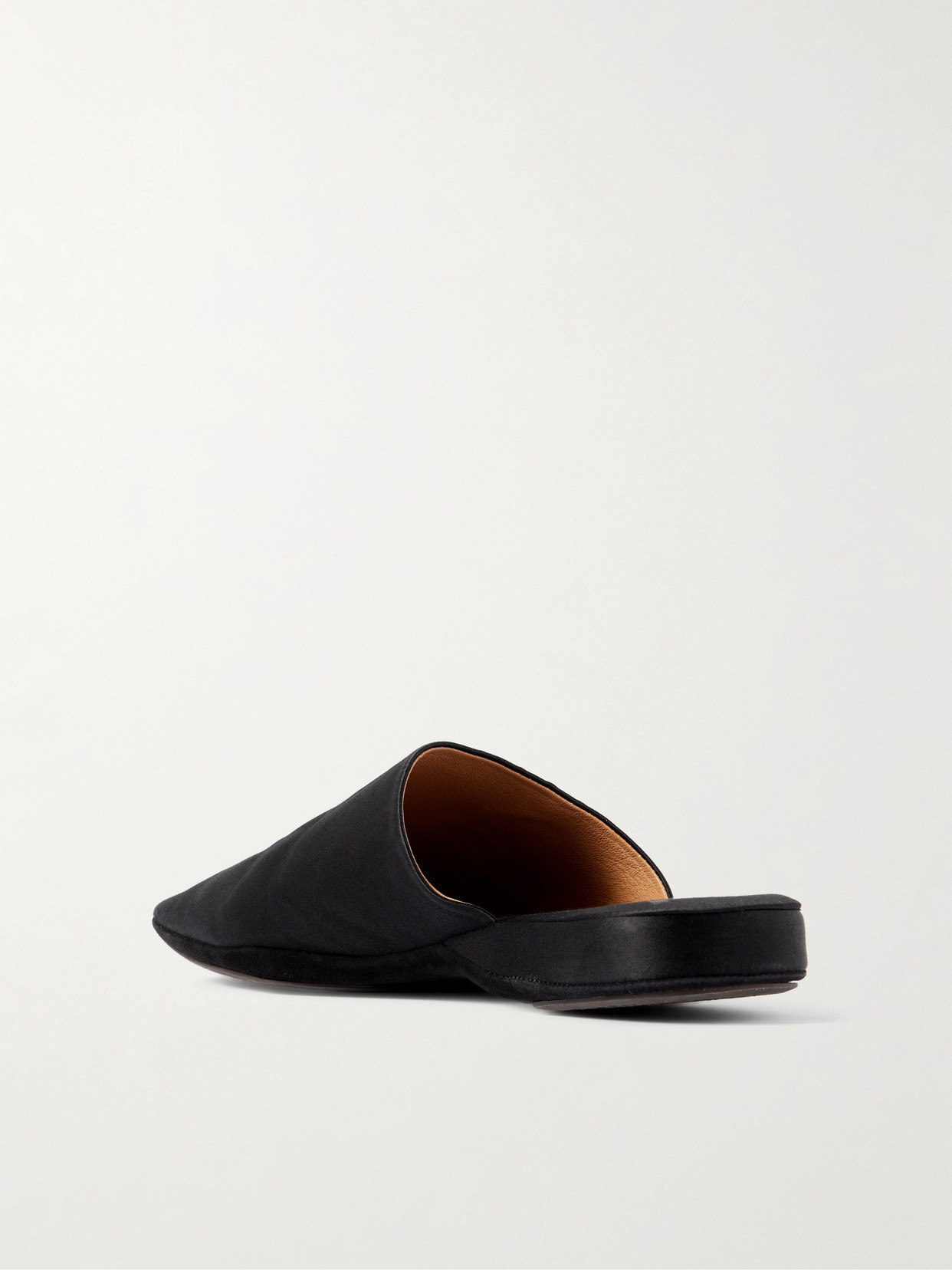 Calvin Klein Collection Hugh Satin Mules In Black