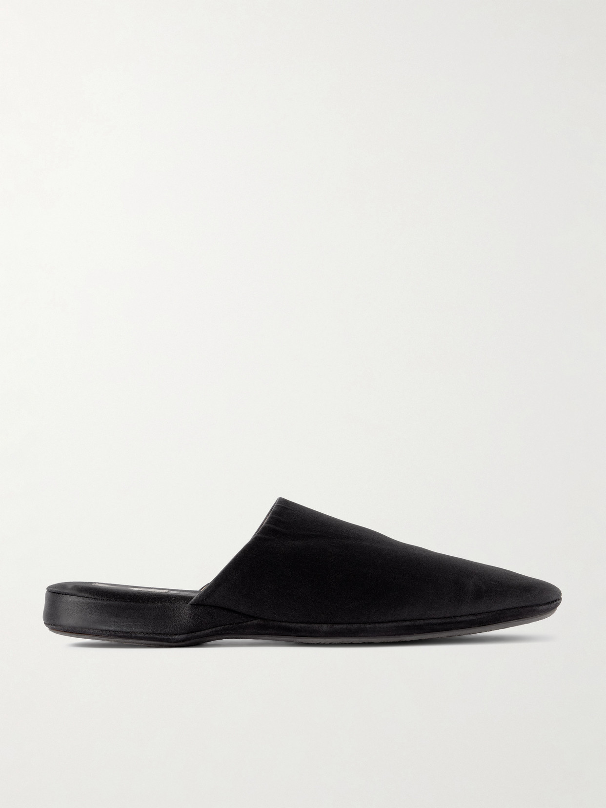 Calvin Klein Collection Hugh Satin Mules In Black