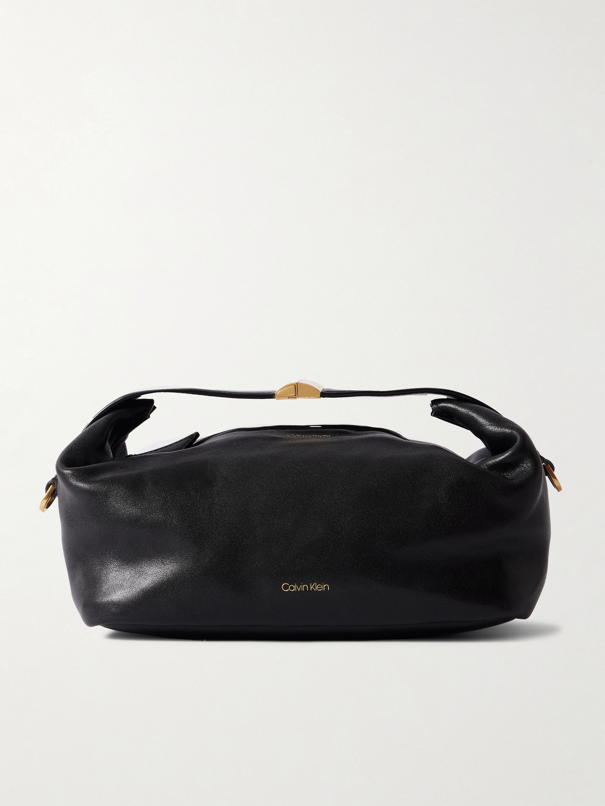 Calvin Klein Collection Andy Small Leather Clutch In Black