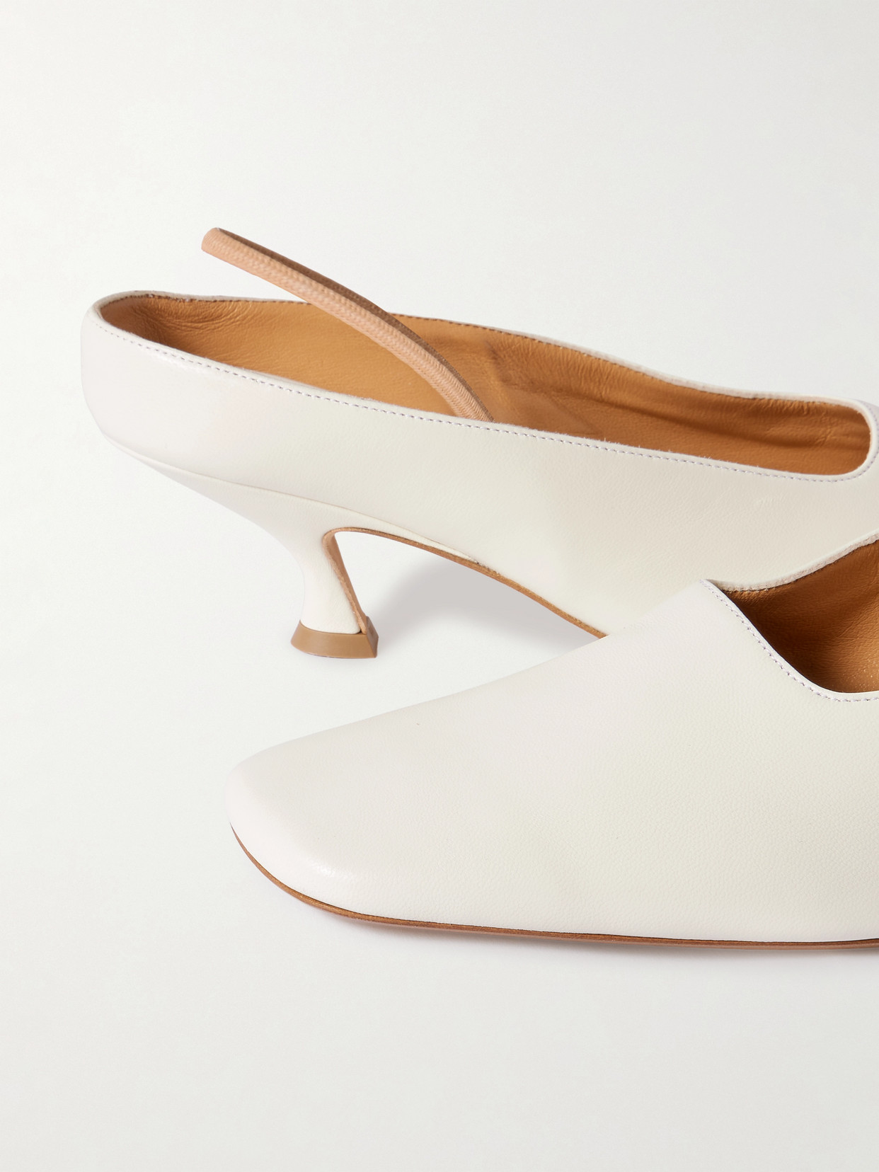Calvin Klein Collection Anna Convertible Leather Mules In White