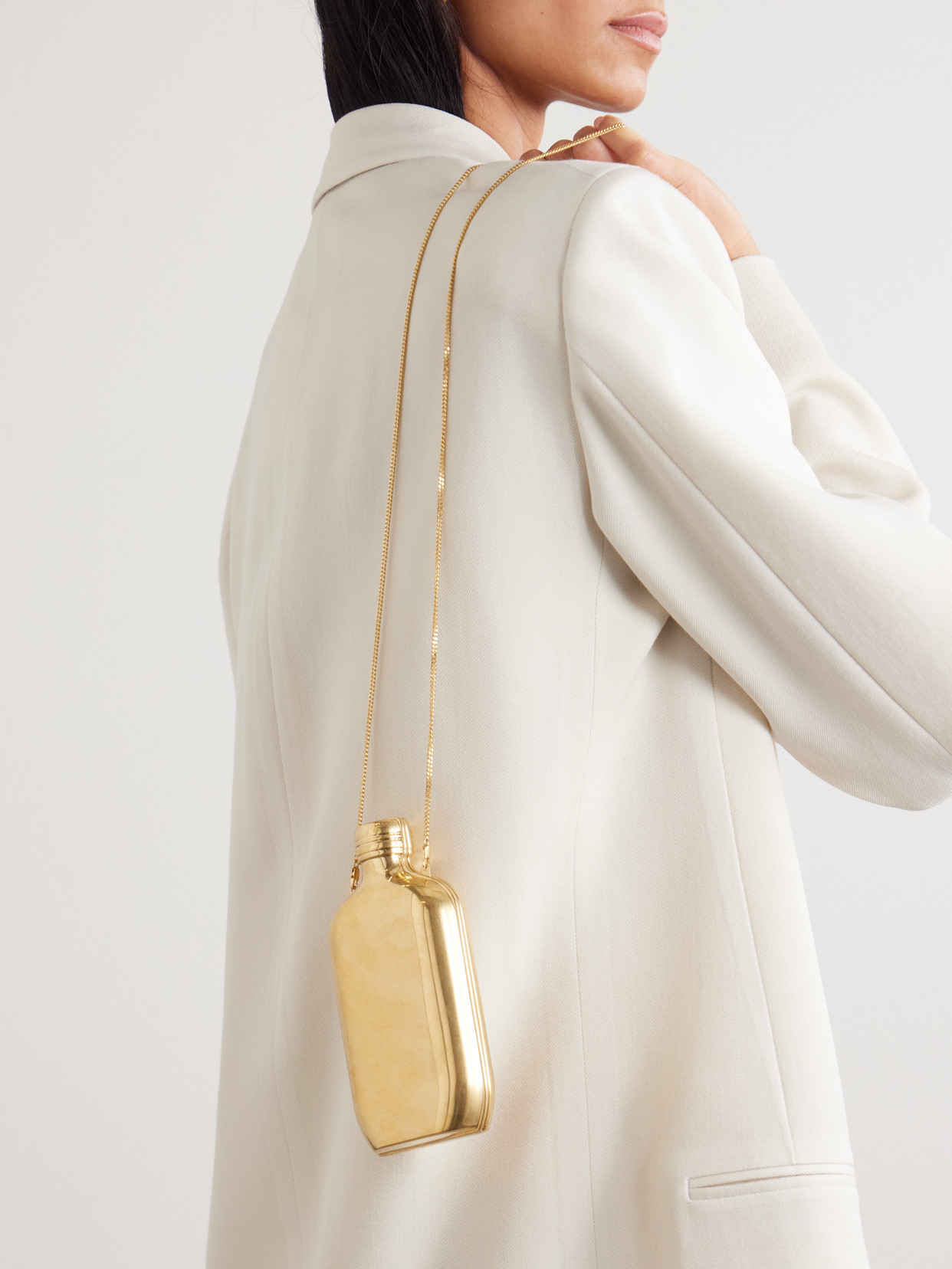 Calvin Klein Collection The One Gold-tone Clutch In Gold