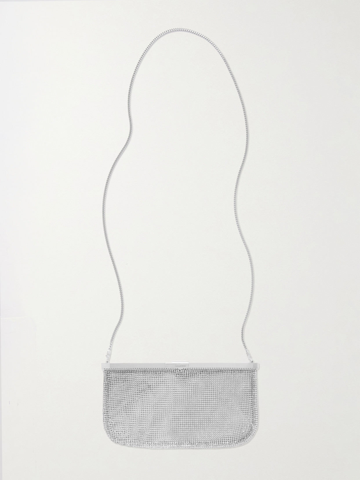 Calvin Klein Collection 54 Chainmail Shoulder Bag In Silver