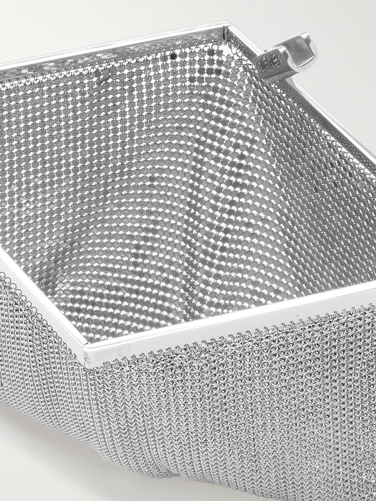 Calvin Klein Collection 54 Chainmail Shoulder Bag In Silver