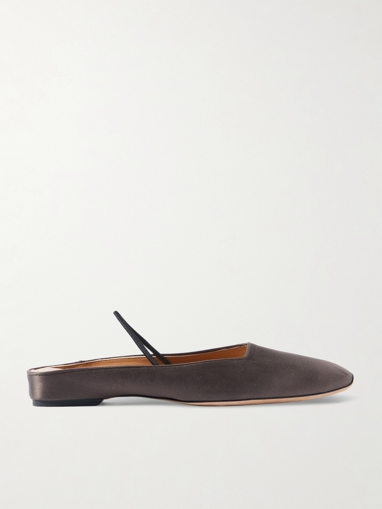 Calvin Klein Collection Kate Satin Slingback Flats In Brown