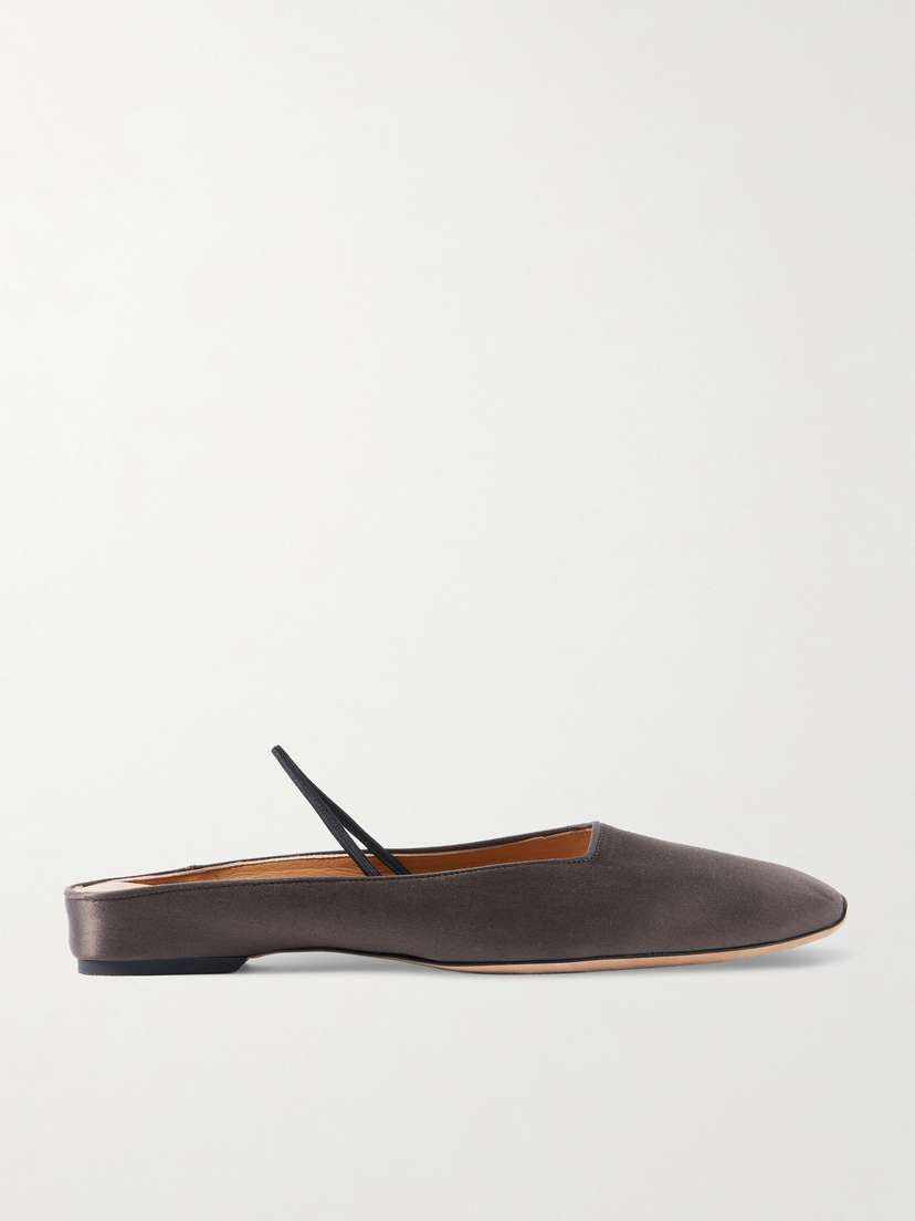 Calvin Klein Collection Kate Satin Slingback Flats