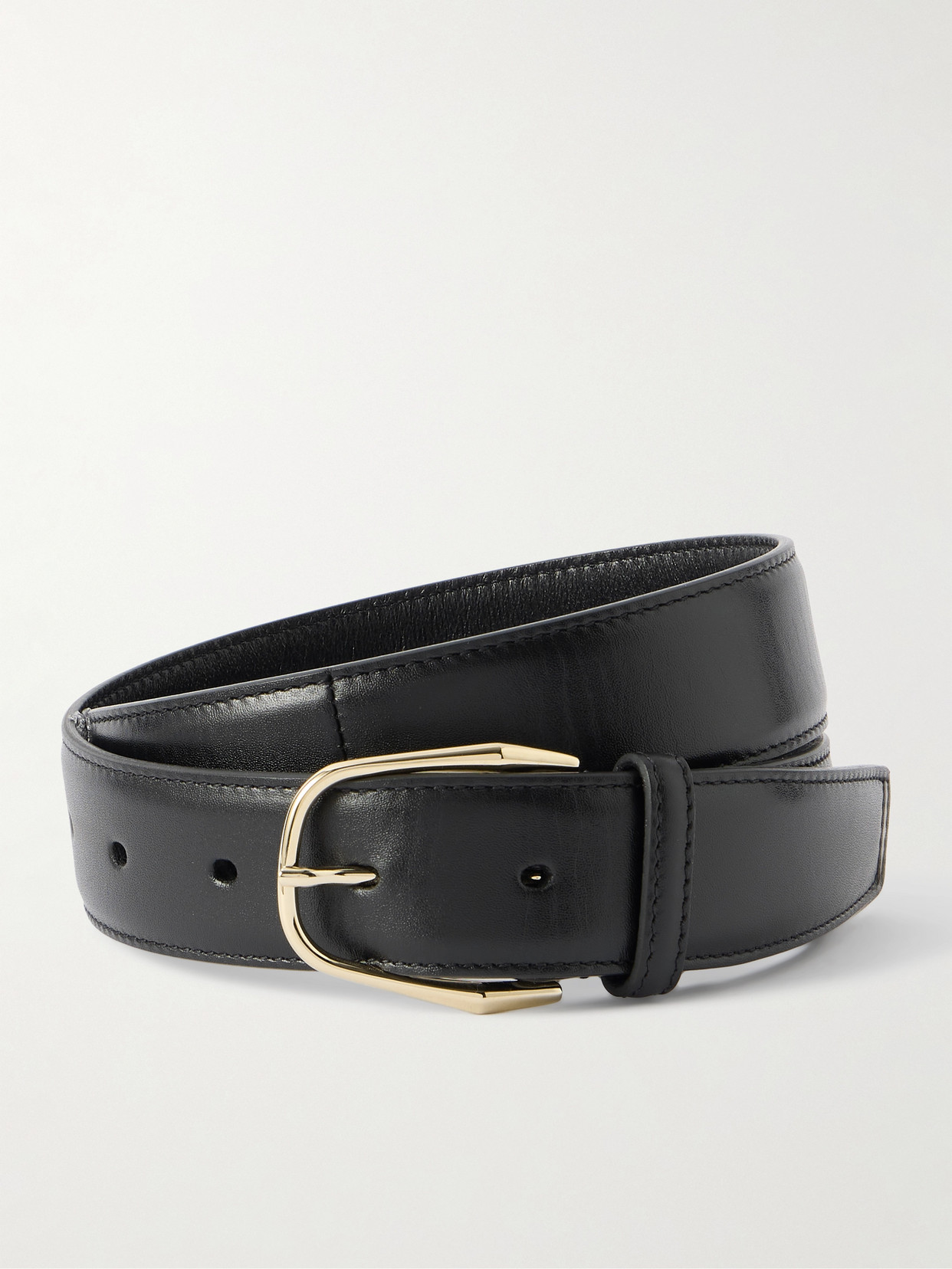 Saint Laurent Leather Belt In Black