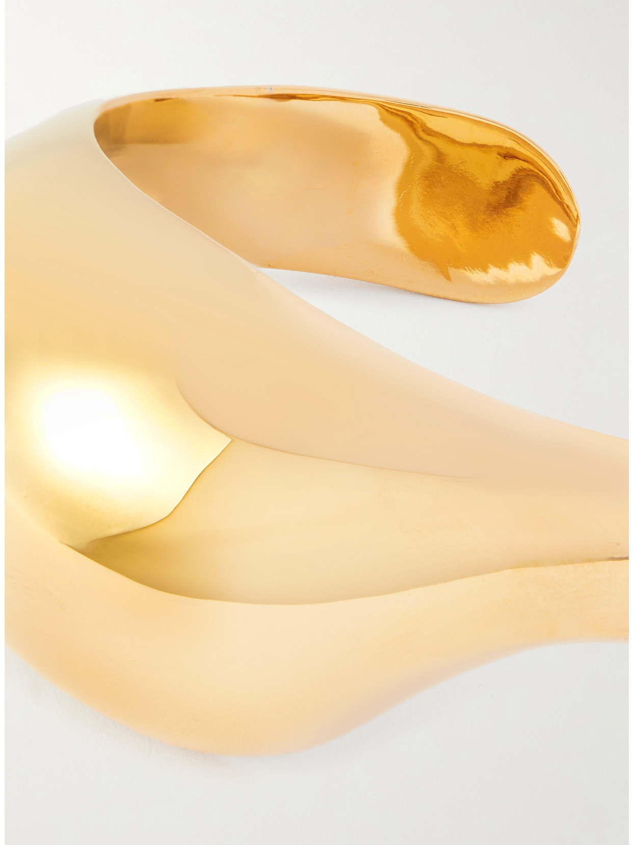 Saint Laurent Brancusi Gold-tone Cuff In Gold