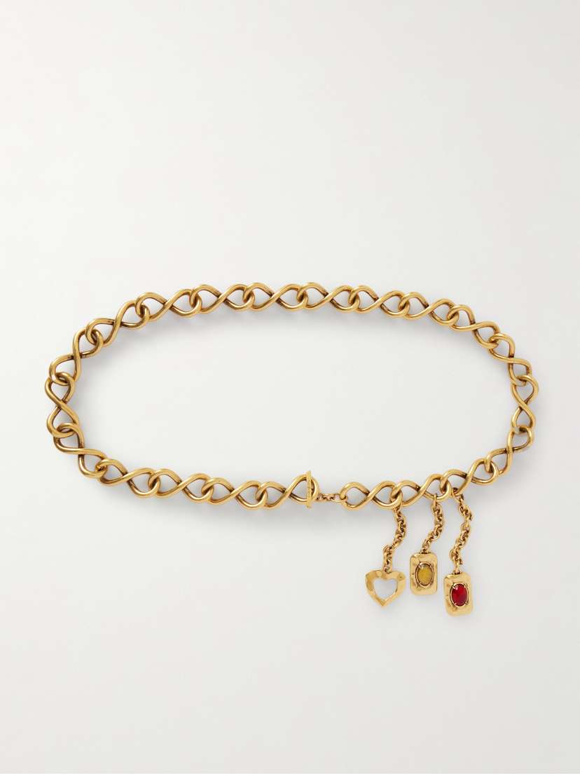 Saint Laurent tone And Resin Chain Belt