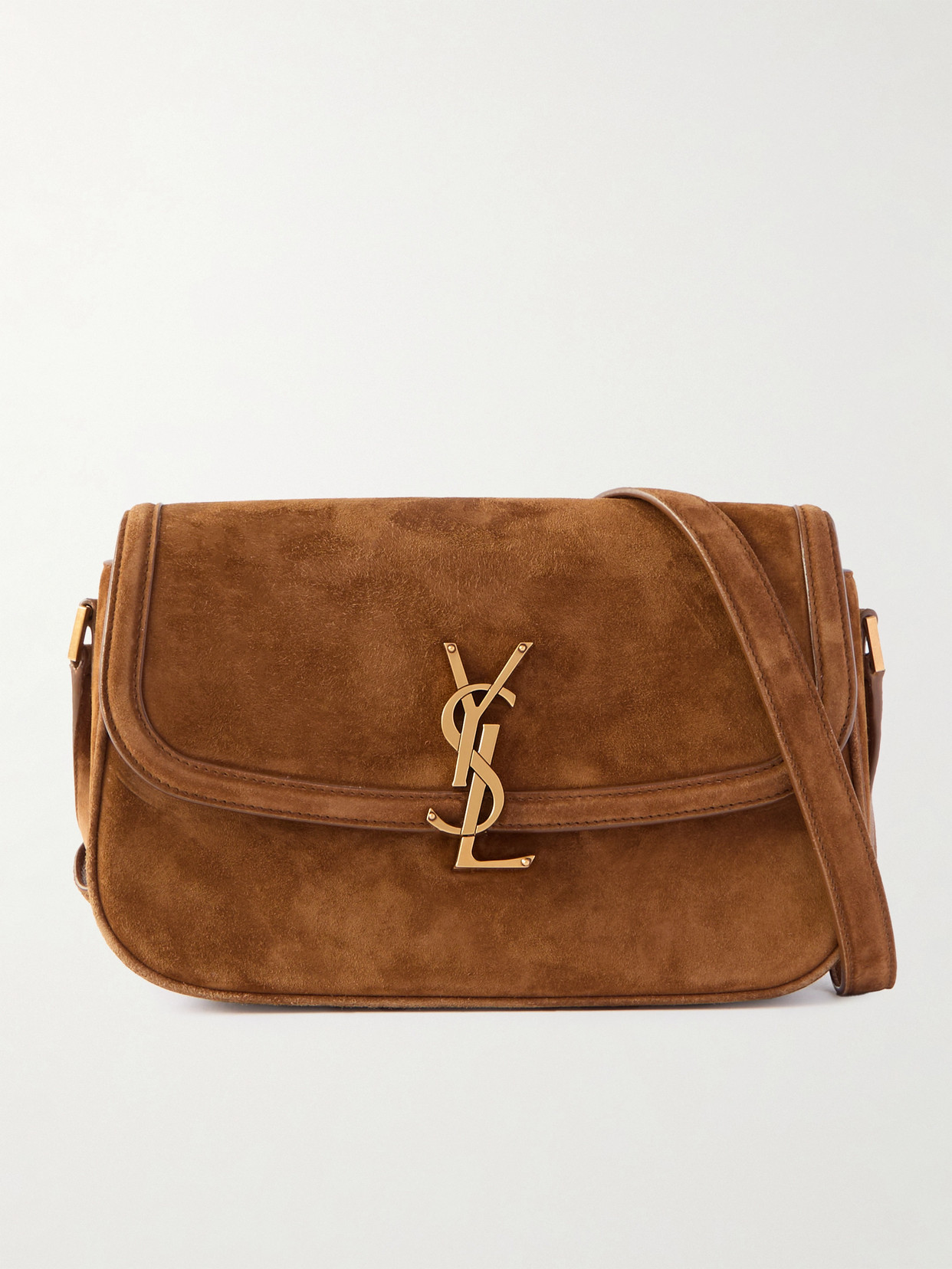 Saint Laurent Solferino Medium Suede Shoulder Bag
