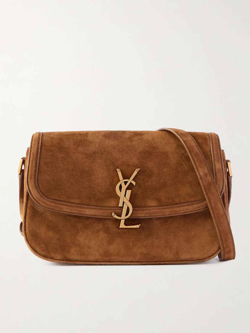 Saint Laurent Solferino Small Suede Shoulder Bag
