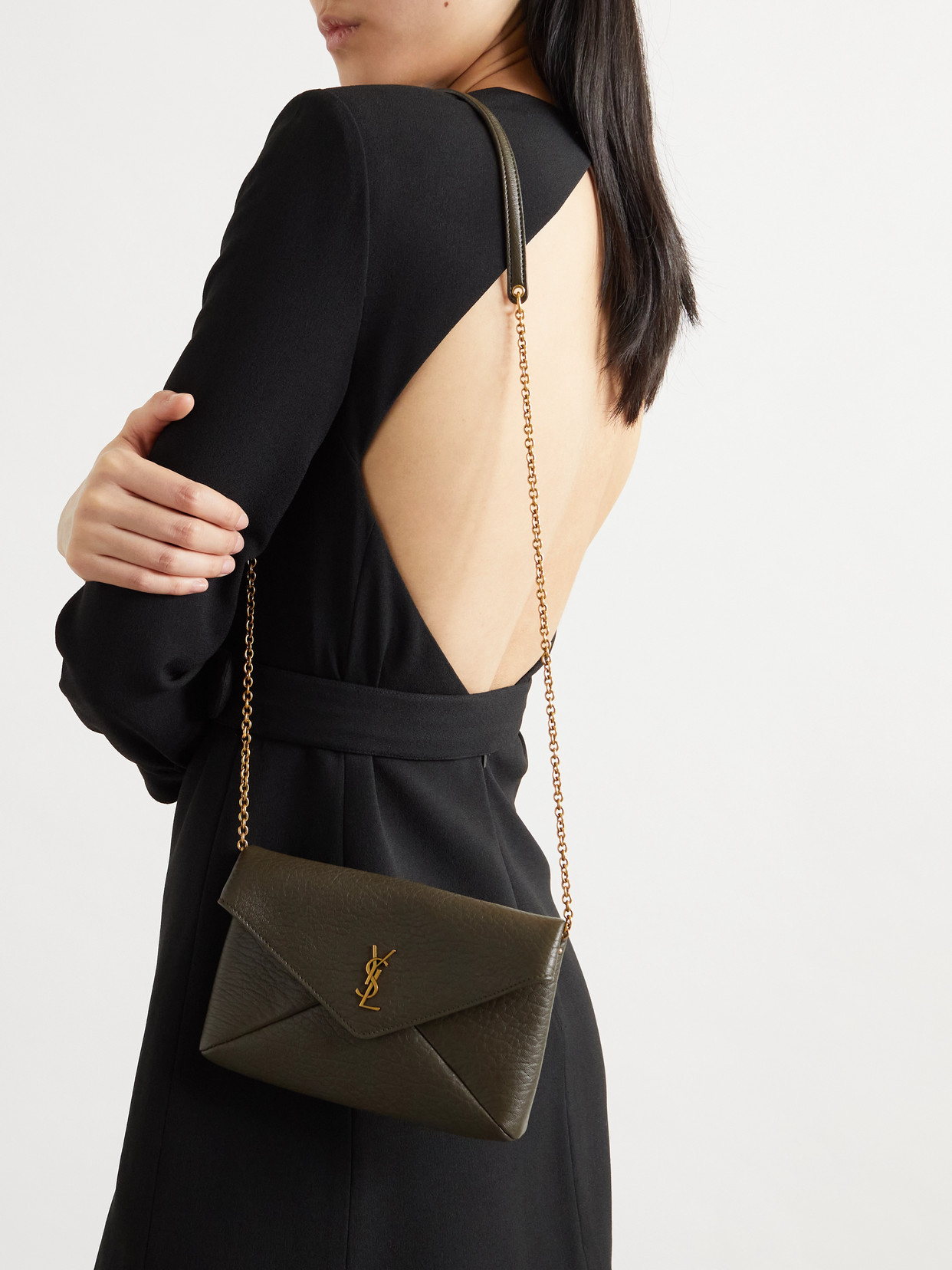 Cassandre Textured-Leather Shoulder Bag