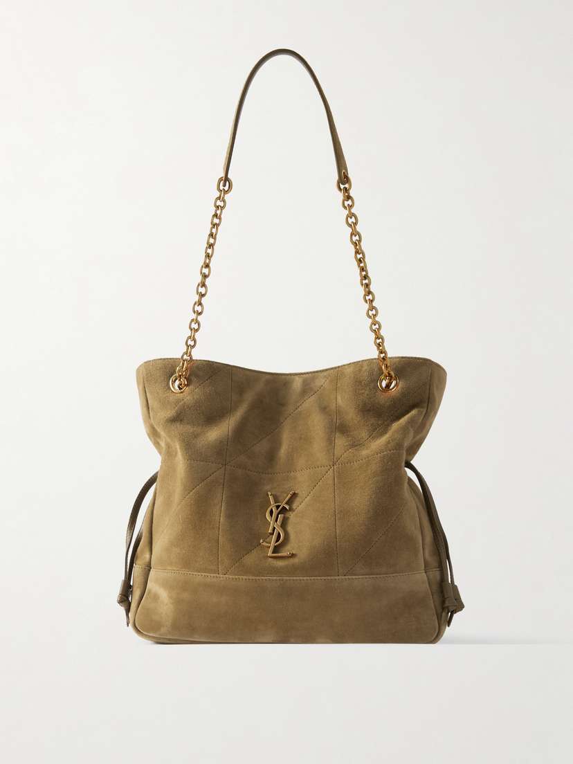 Saint Laurent Jamie Small Quilted Suede Shoulder Bag