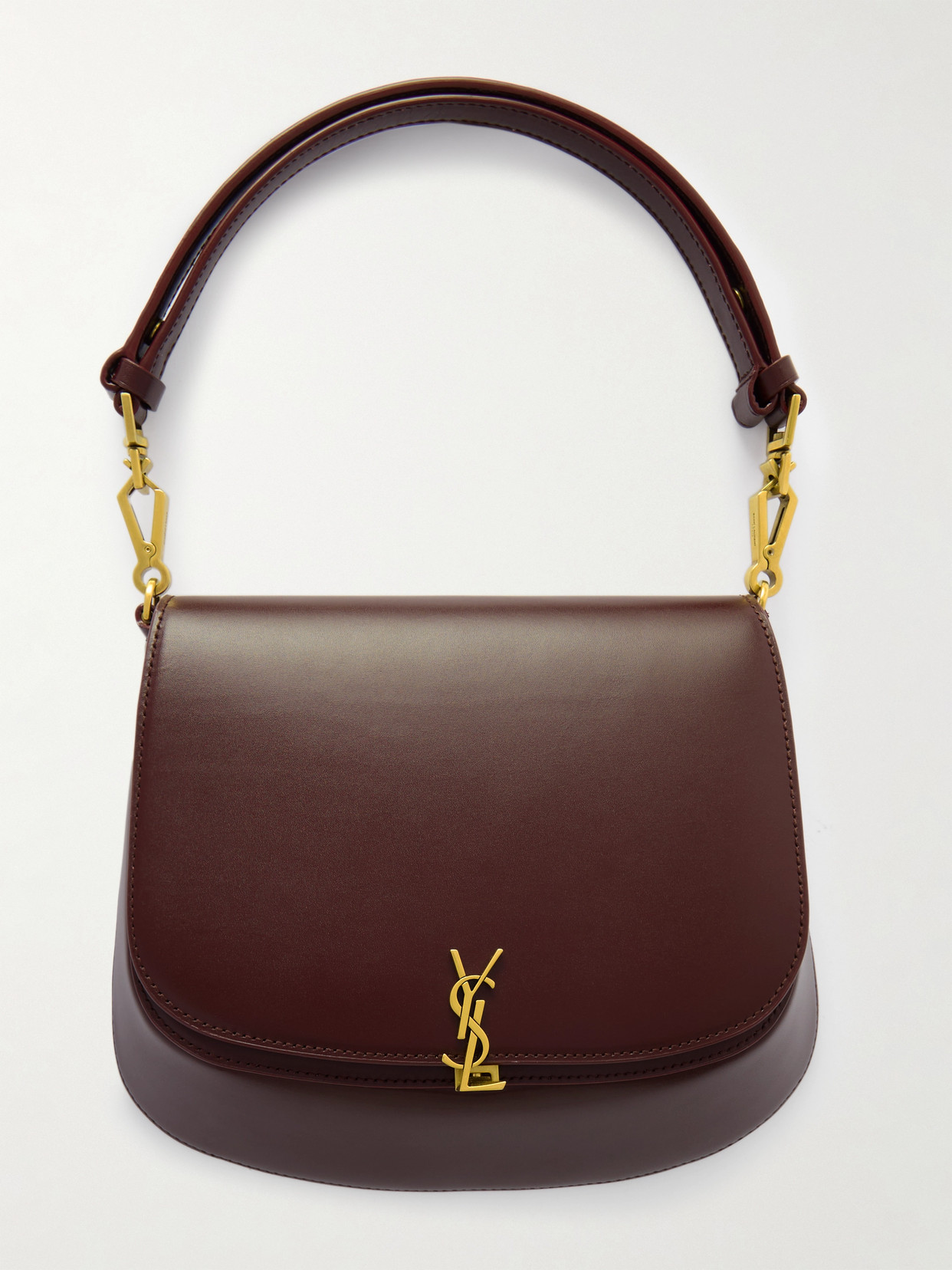 Saint Laurent Voltaire Top Handle Mini Leather Tote In Brown