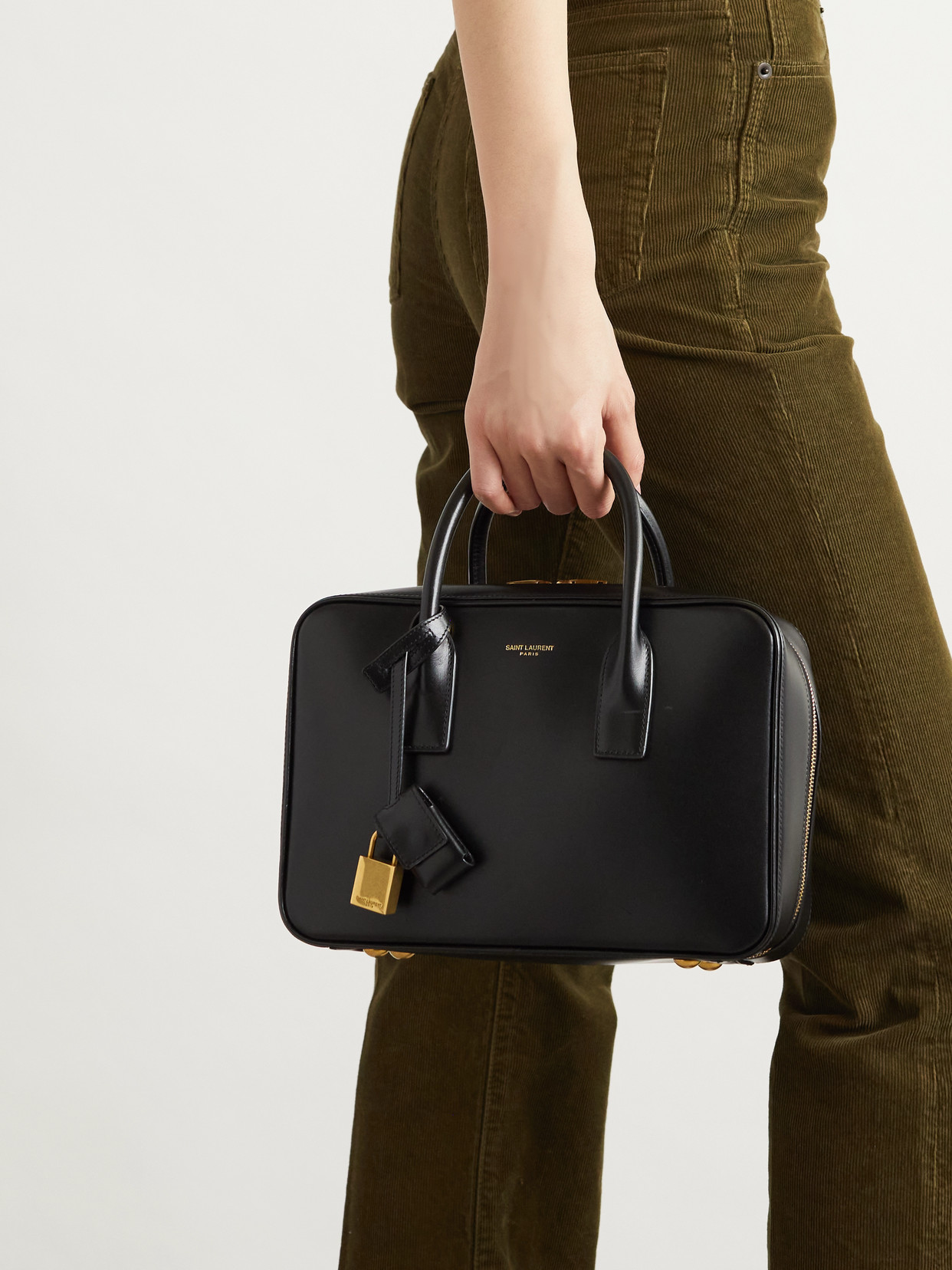 Saint Laurent Sac De Jour Leather Shoulder Bag In Black