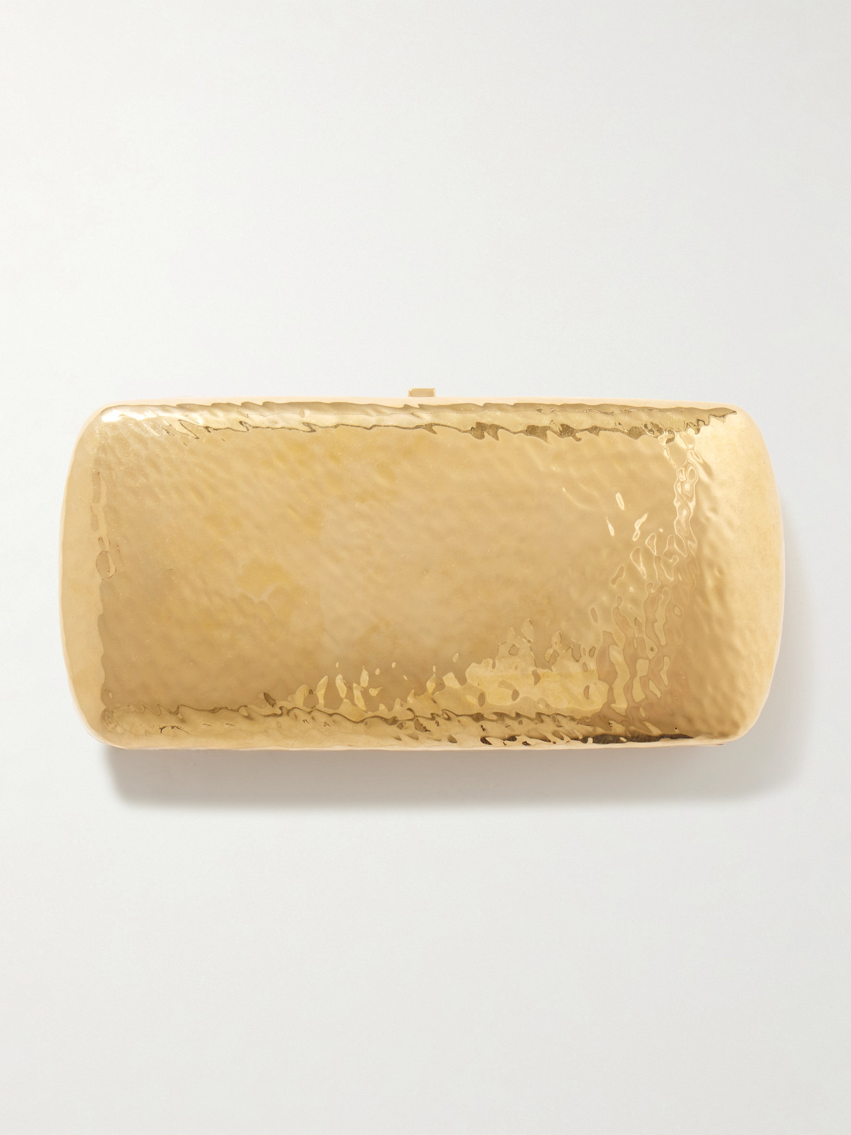 Saint Laurent Gold-tone Clutch In Gold
