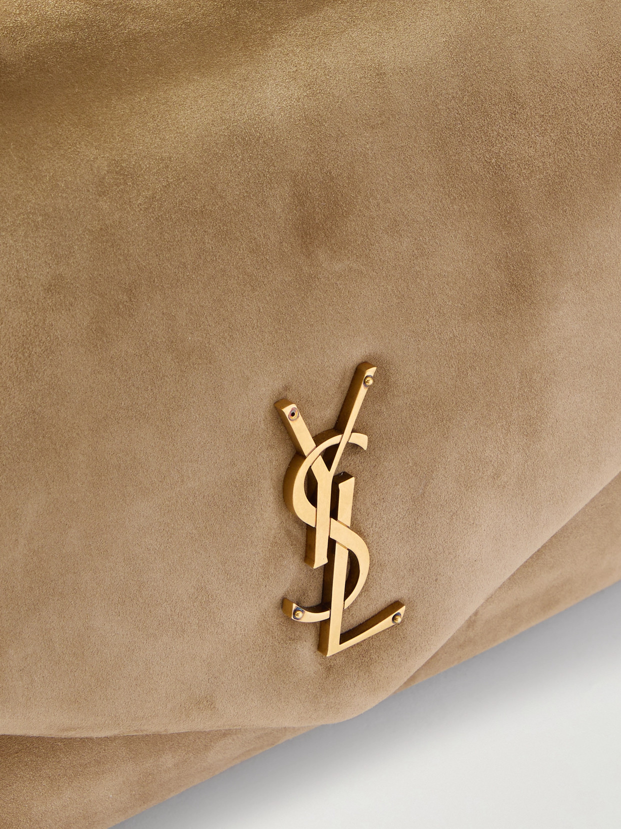 Saint Laurent Calypso Large Padded Suede Shoulder Bag