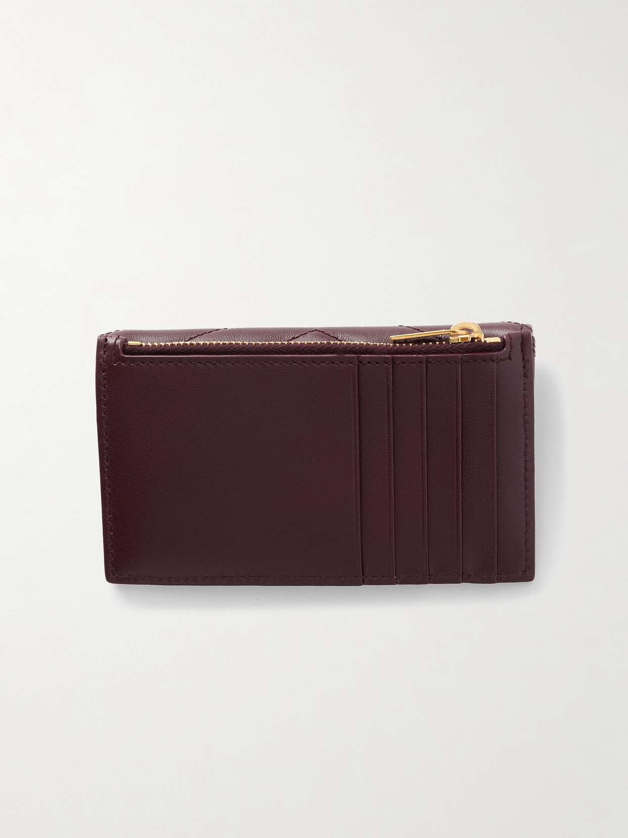 Saint Laurent Cassandre Matelassé Leather Wallet In Red