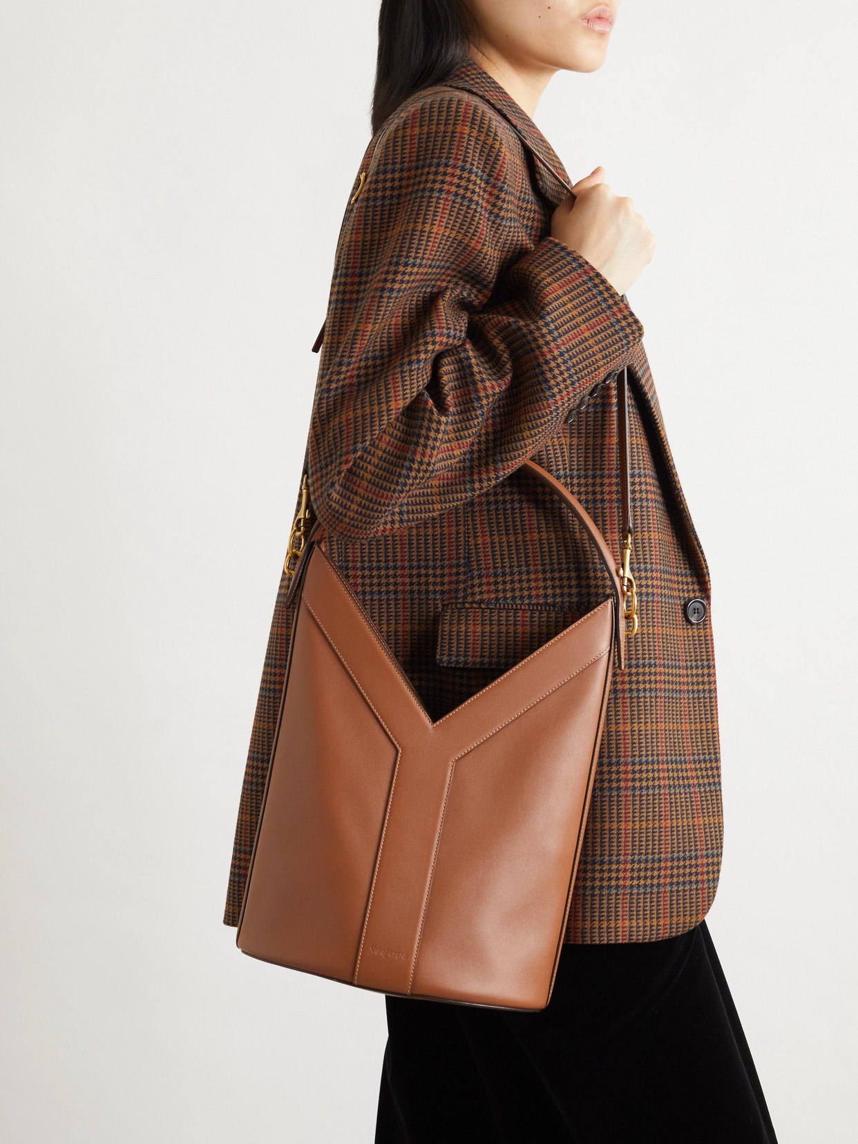 Saint Laurent Y Leather Shoulder Bag
