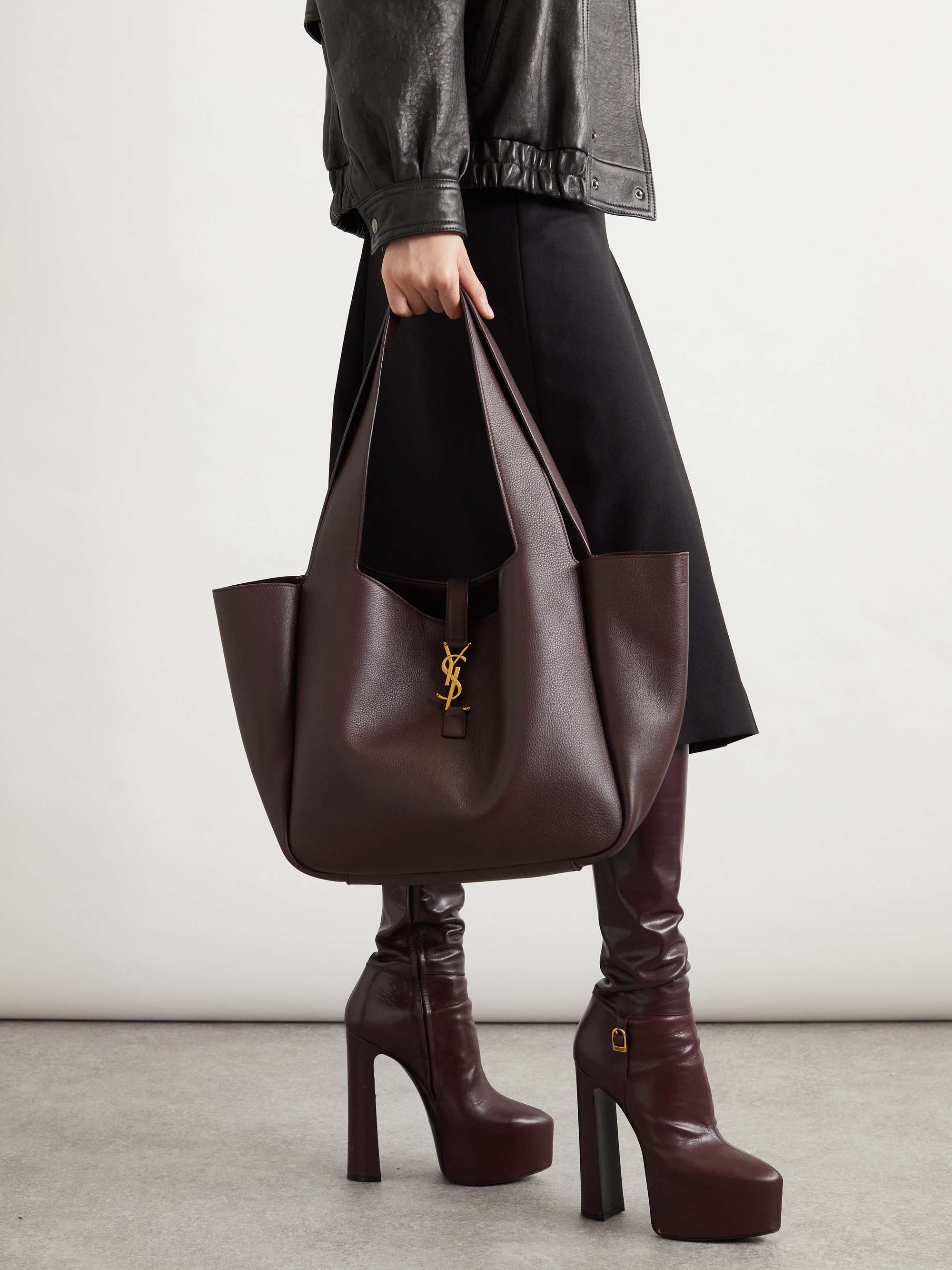 Le 5 à 7 Bea leather tote - burgundy - One Size