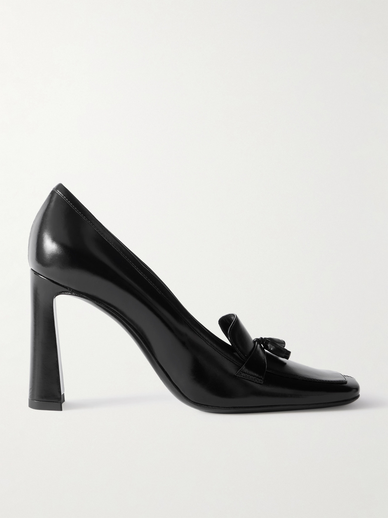 Saint Laurent Chloé 90 Tasseled Leather Pumps In Black