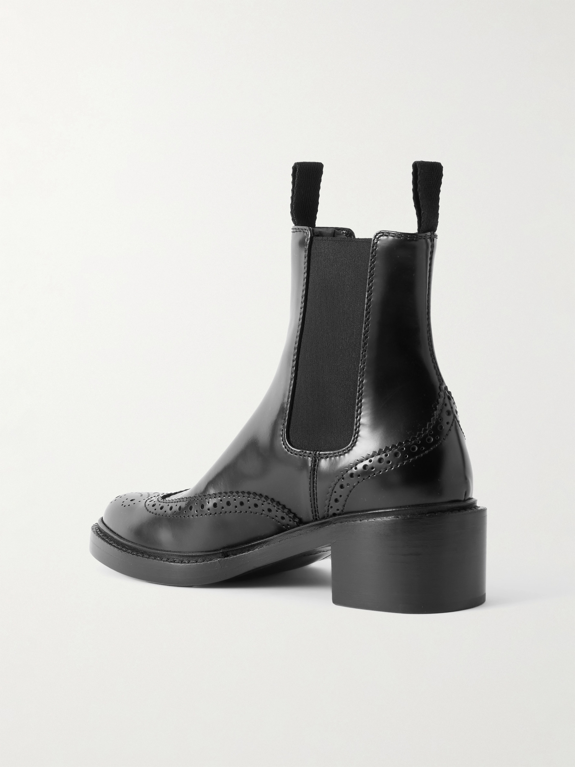 Saint Laurent Vincent perforated leather Chelsea boots thumbnail