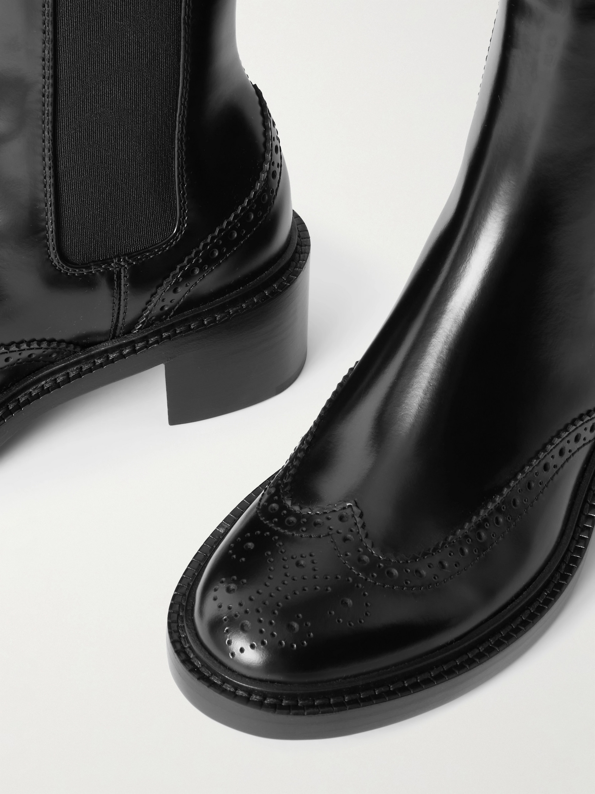 Saint Laurent Vincent perforated leather Chelsea boots thumbnail