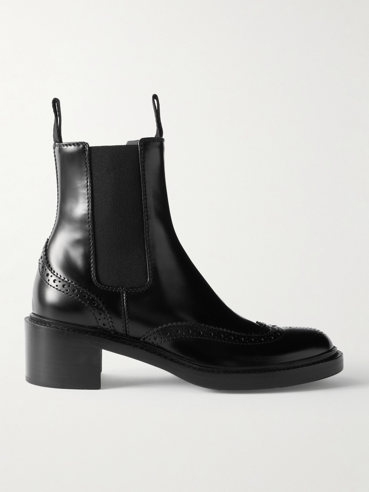 Saint Laurent Vincent Perforated Leather Chelsea Boots In Black