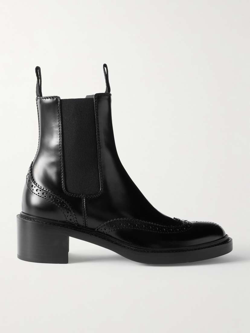 Saint Laurent Vincent Perforated Leather Chelsea Boots