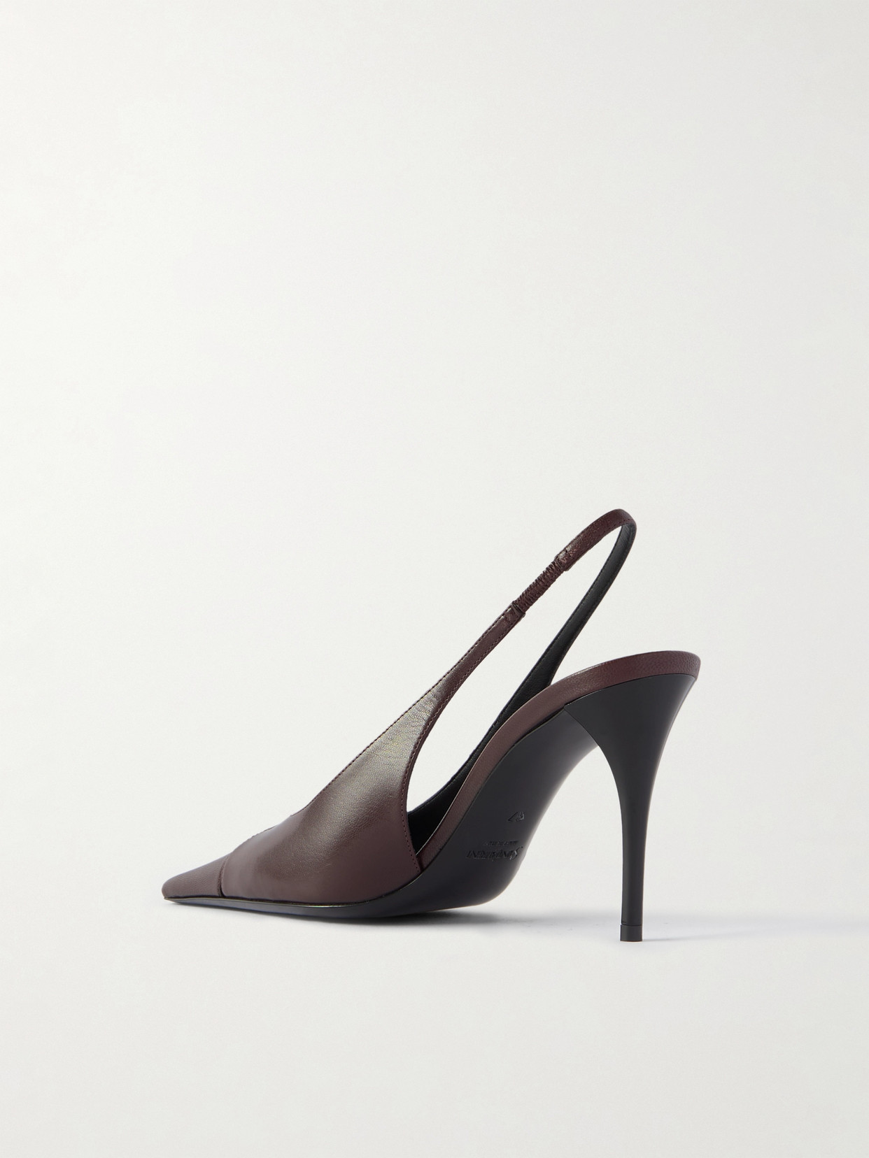 Saint Laurent Babylone Breteuil Leather Slingback Pumps