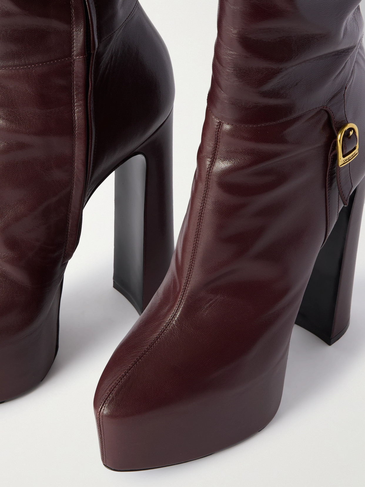 Saint Laurent Nico Leather Over-the-knee Boots