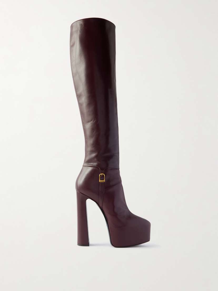Saint Laurent Nico Leather Over-the-knee Boots