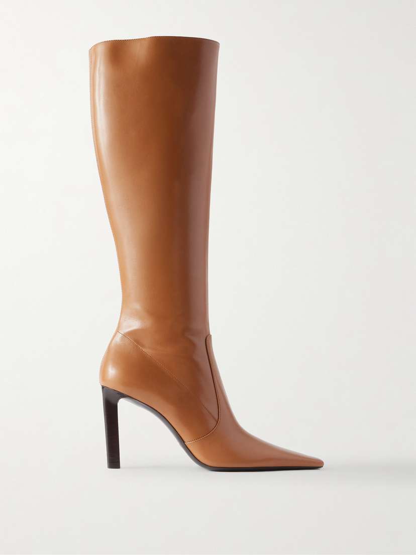 Saint Laurent Francoise Leather Knee Boots