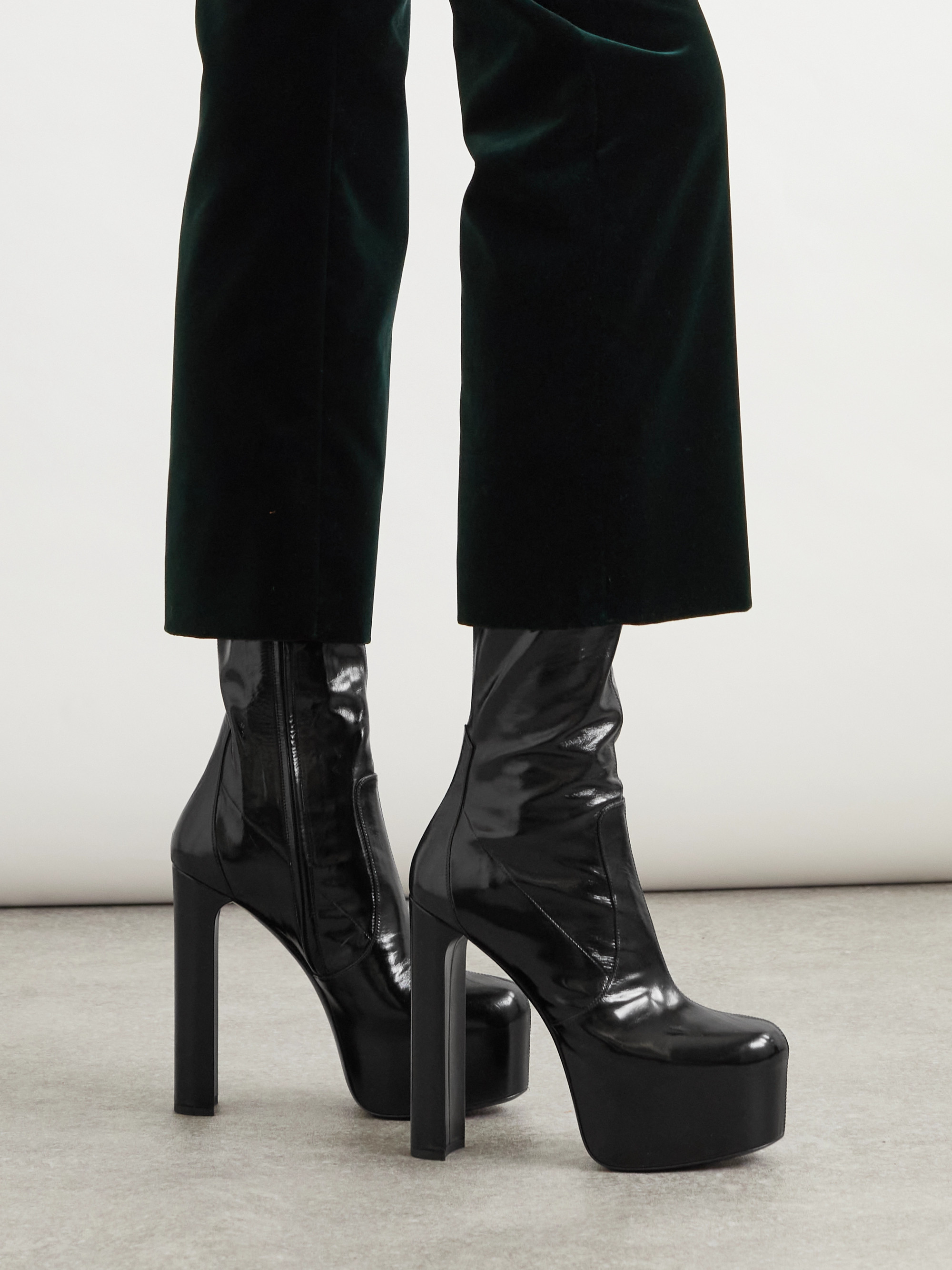 Saint Laurent - Billy paneled leather boots | Plush