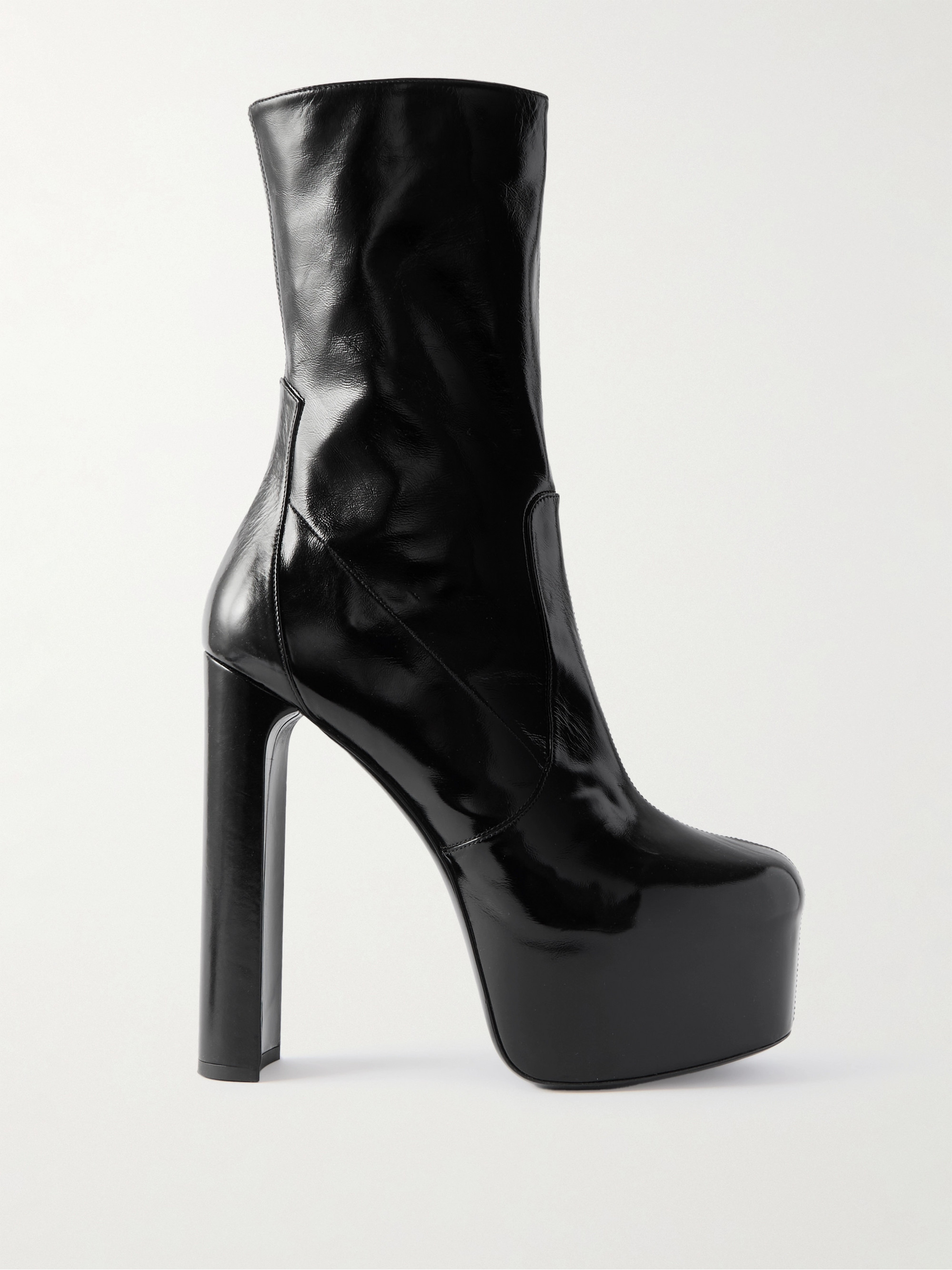 Saint Laurent - Billy paneled leather boots | Plush