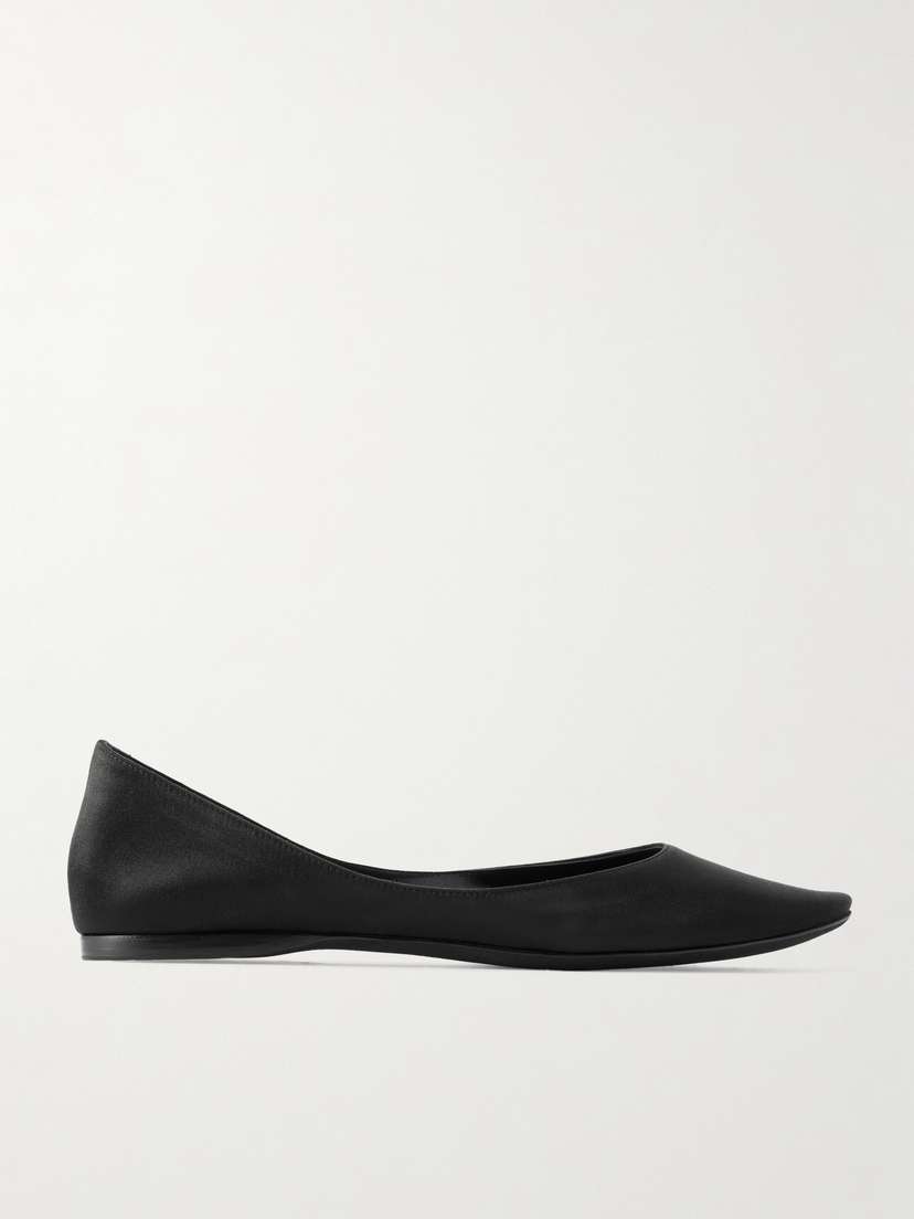 Saint Laurent Lou Satin Ballet Flats