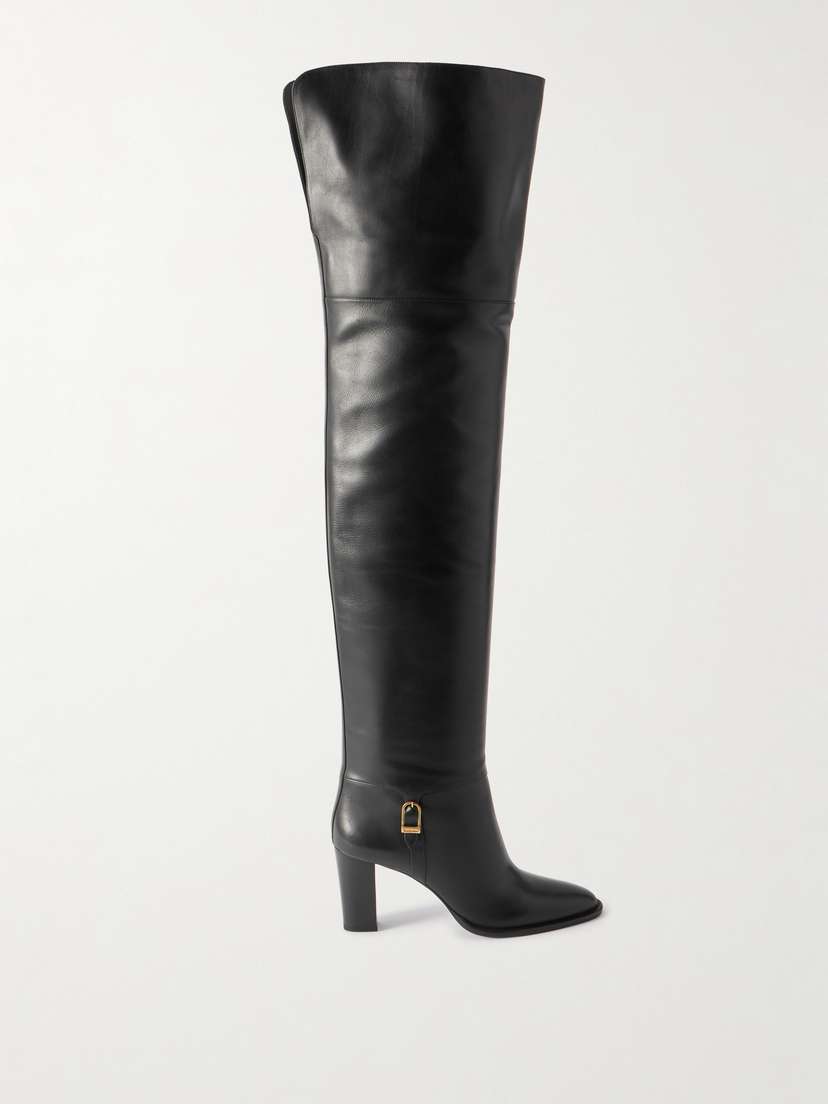 Saint Laurent Julia Leather Over-the-knee Boots