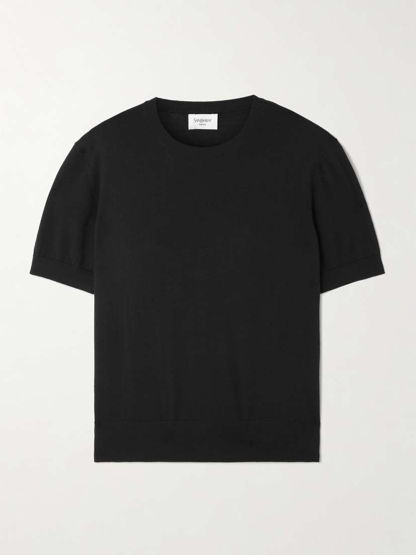 Saint Laurent Cropped Wool T-shirt