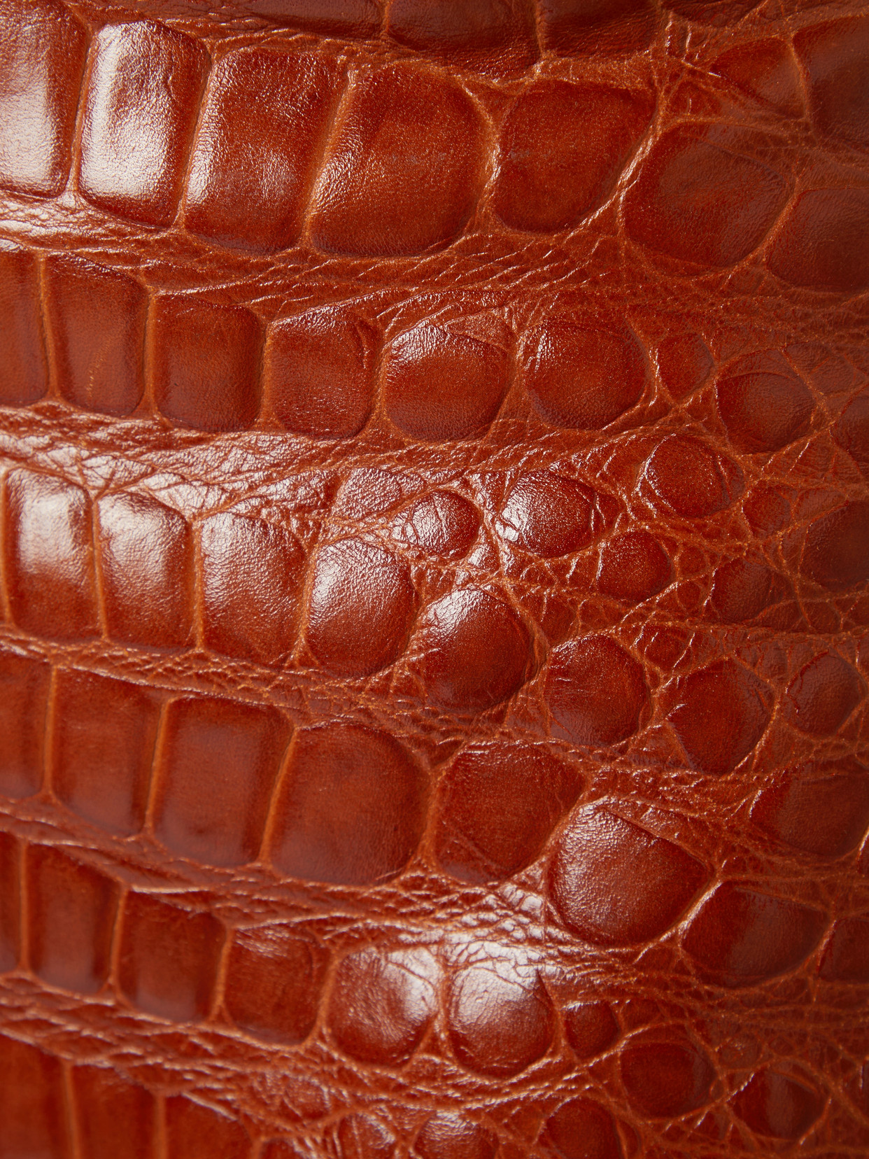 Saint Laurent Croc-effect Leather Skirt In Red