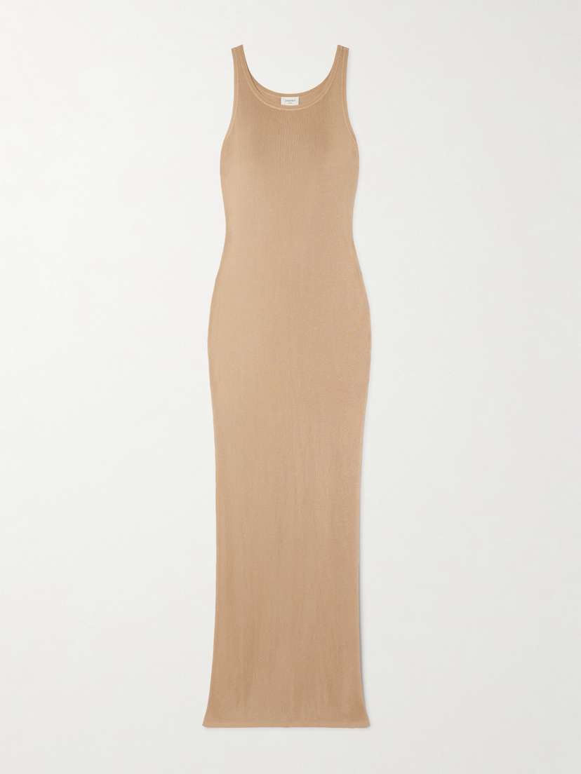 Saint Laurent Ribbed-knit Maxi Dress