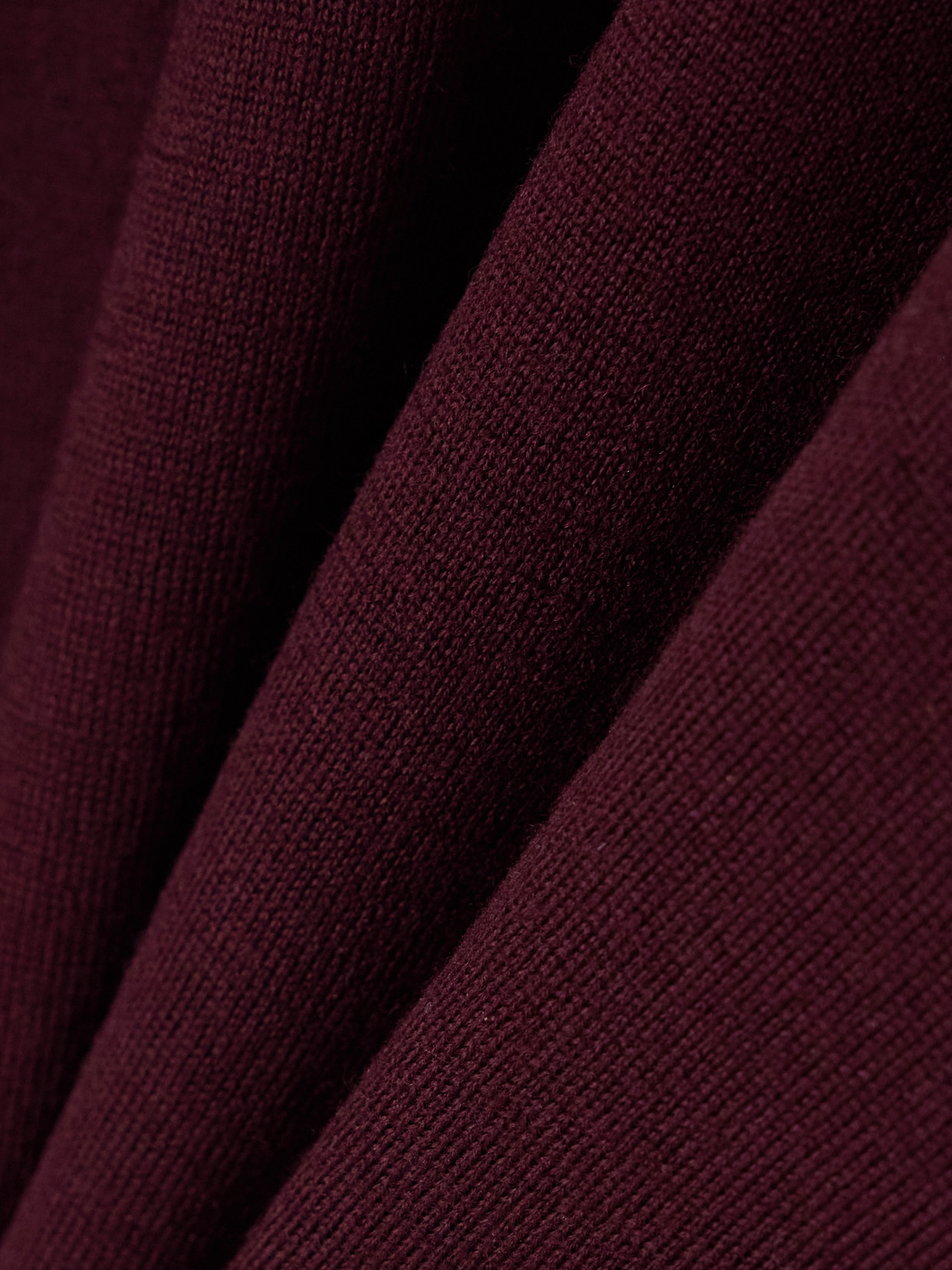 Saint Laurent Wool Sweater In Burgundy