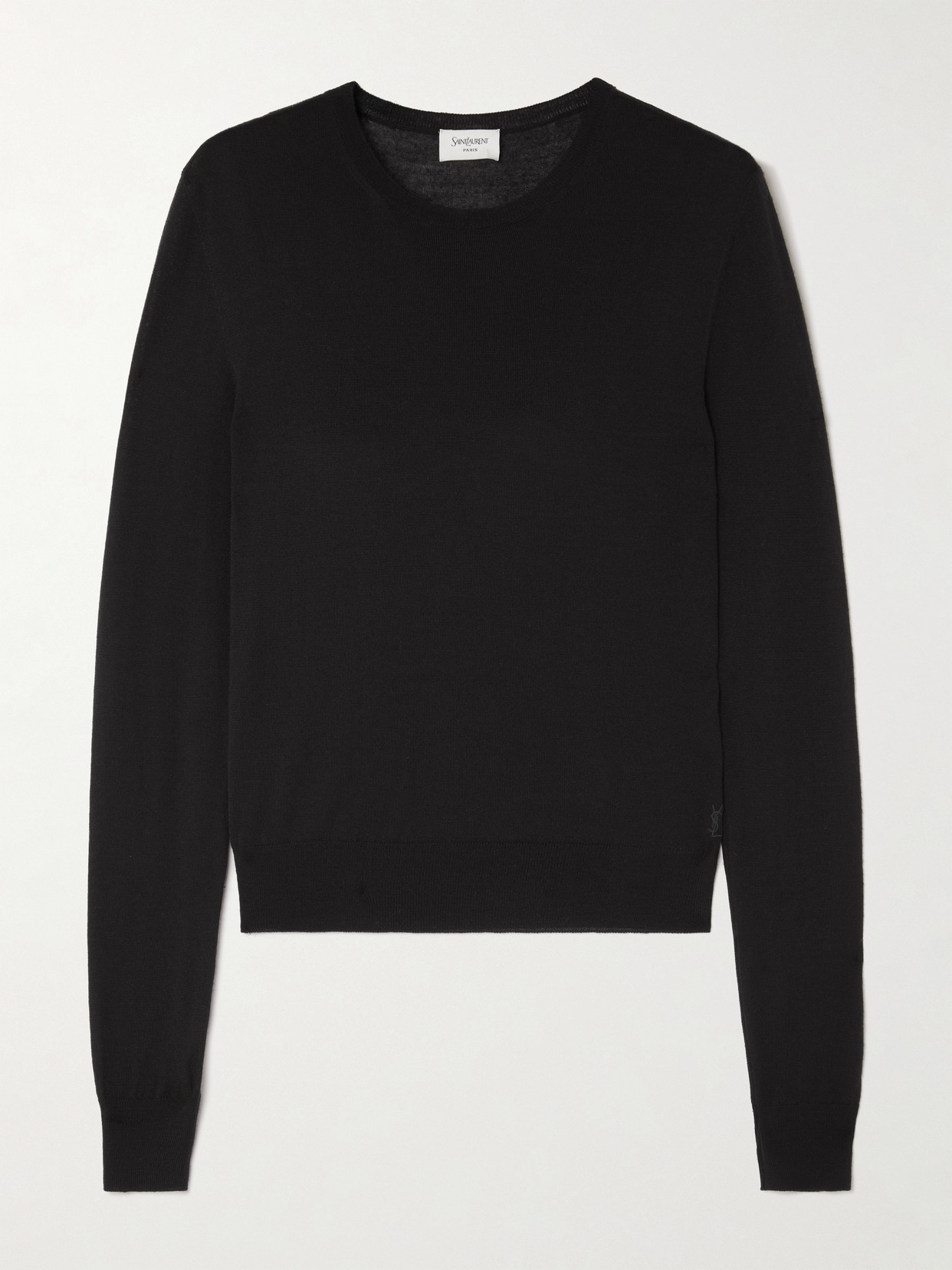 Saint Laurent Wool Sweater In Black