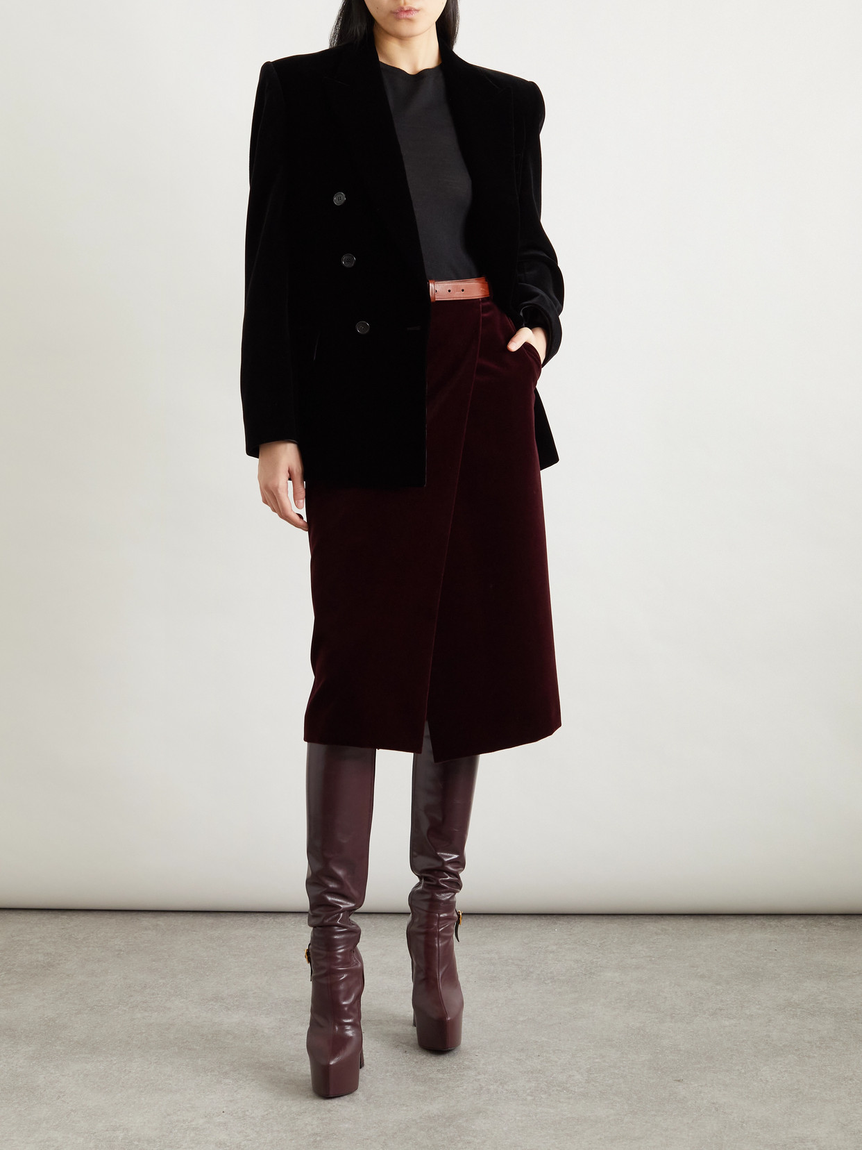 Saint Laurent Wool Sweater In Black