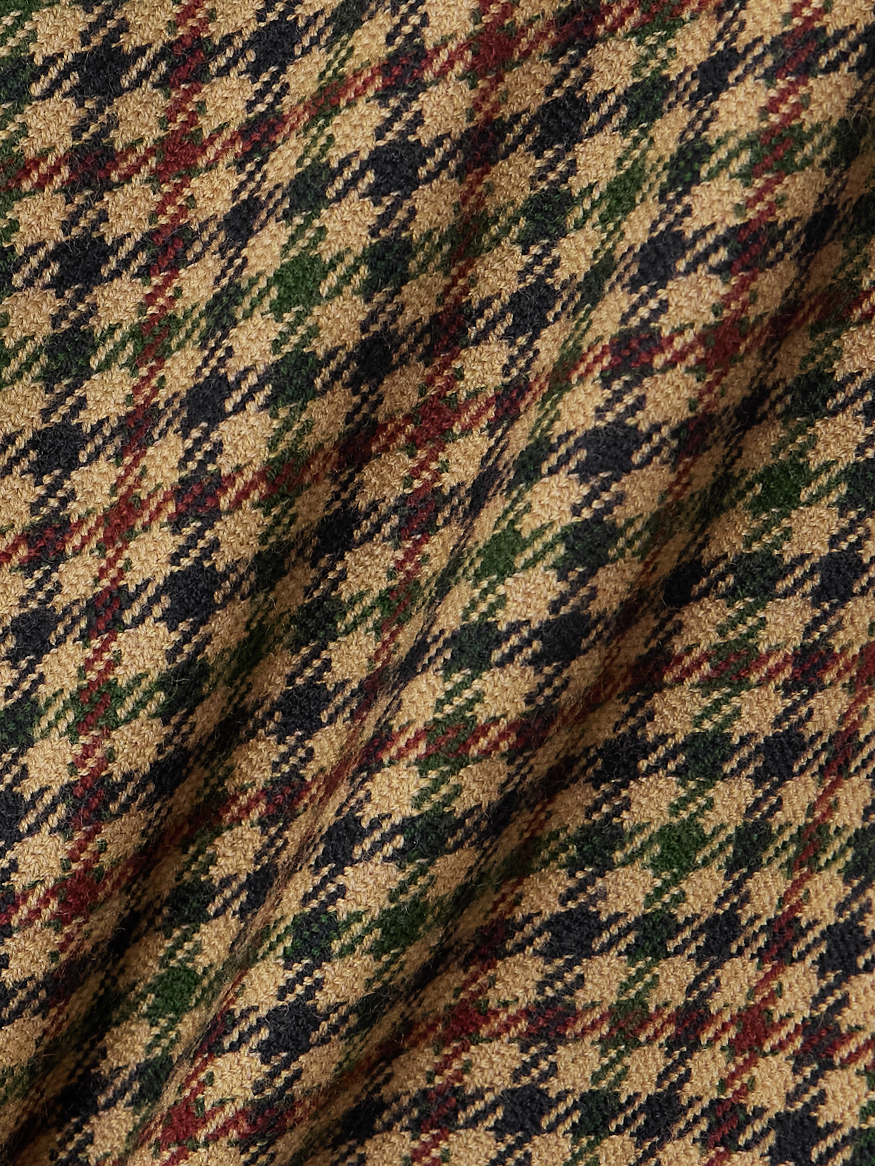 Saint Laurent Checked Wool Wide-leg Culottes In Brown