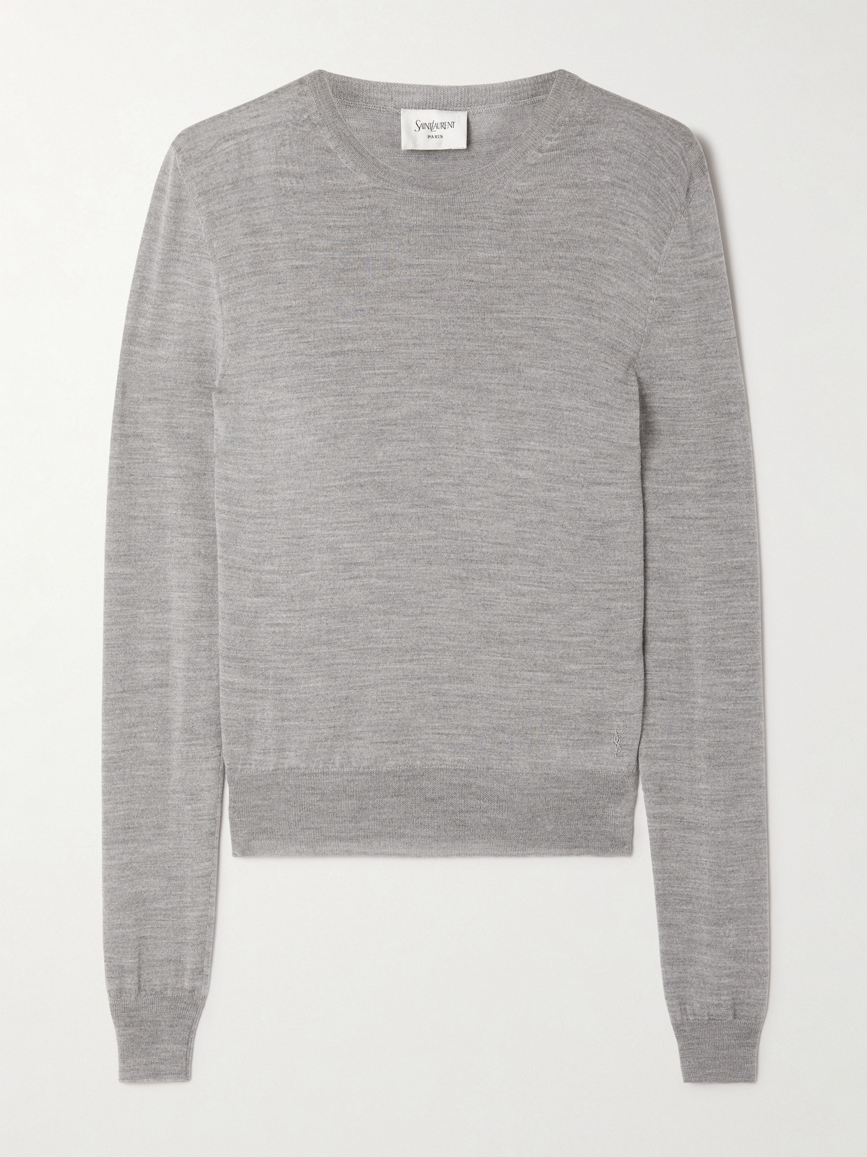 Saint Laurent Wool Sweater In Gray