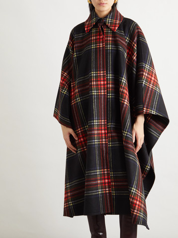 Saint Laurent Checked cashmere coat