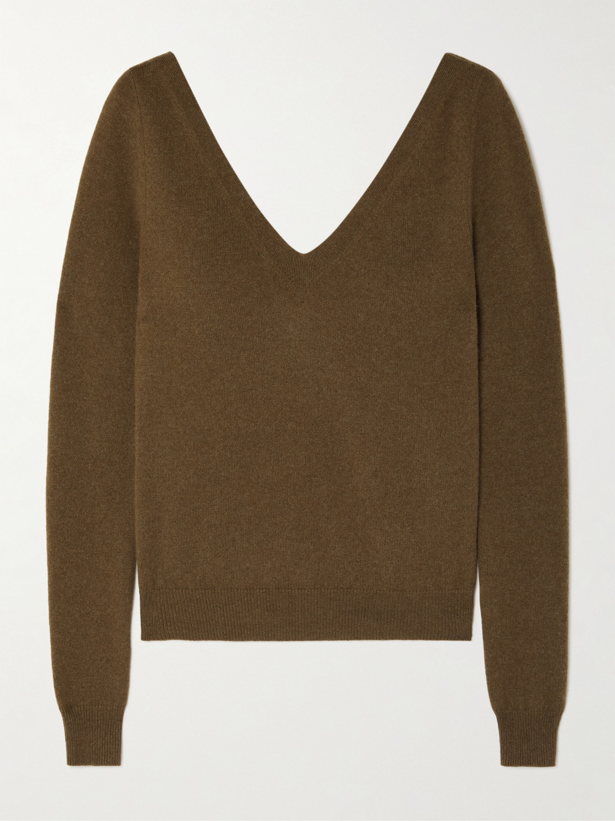 Saint Laurent Cashmere Sweater In Brown