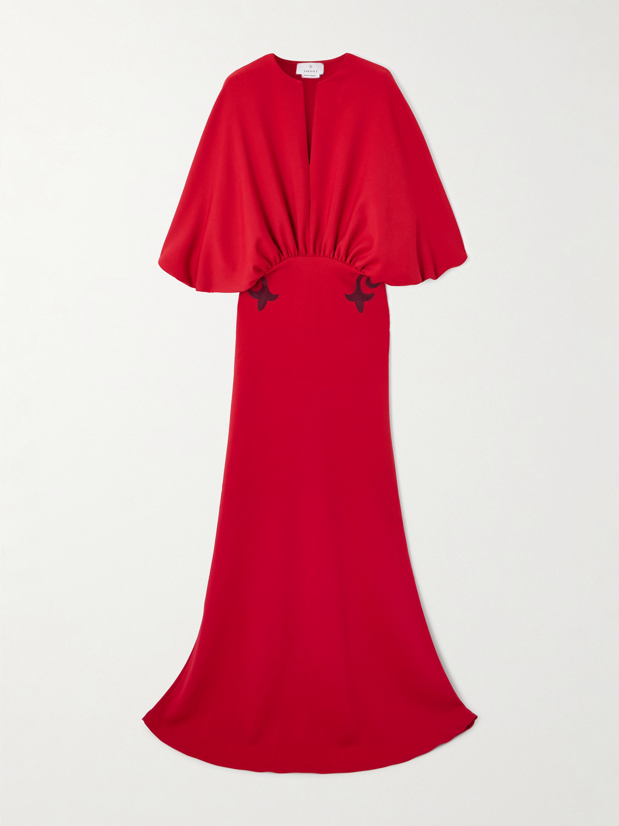 Themis Z Sirin Crepe Maxi Dress In Red