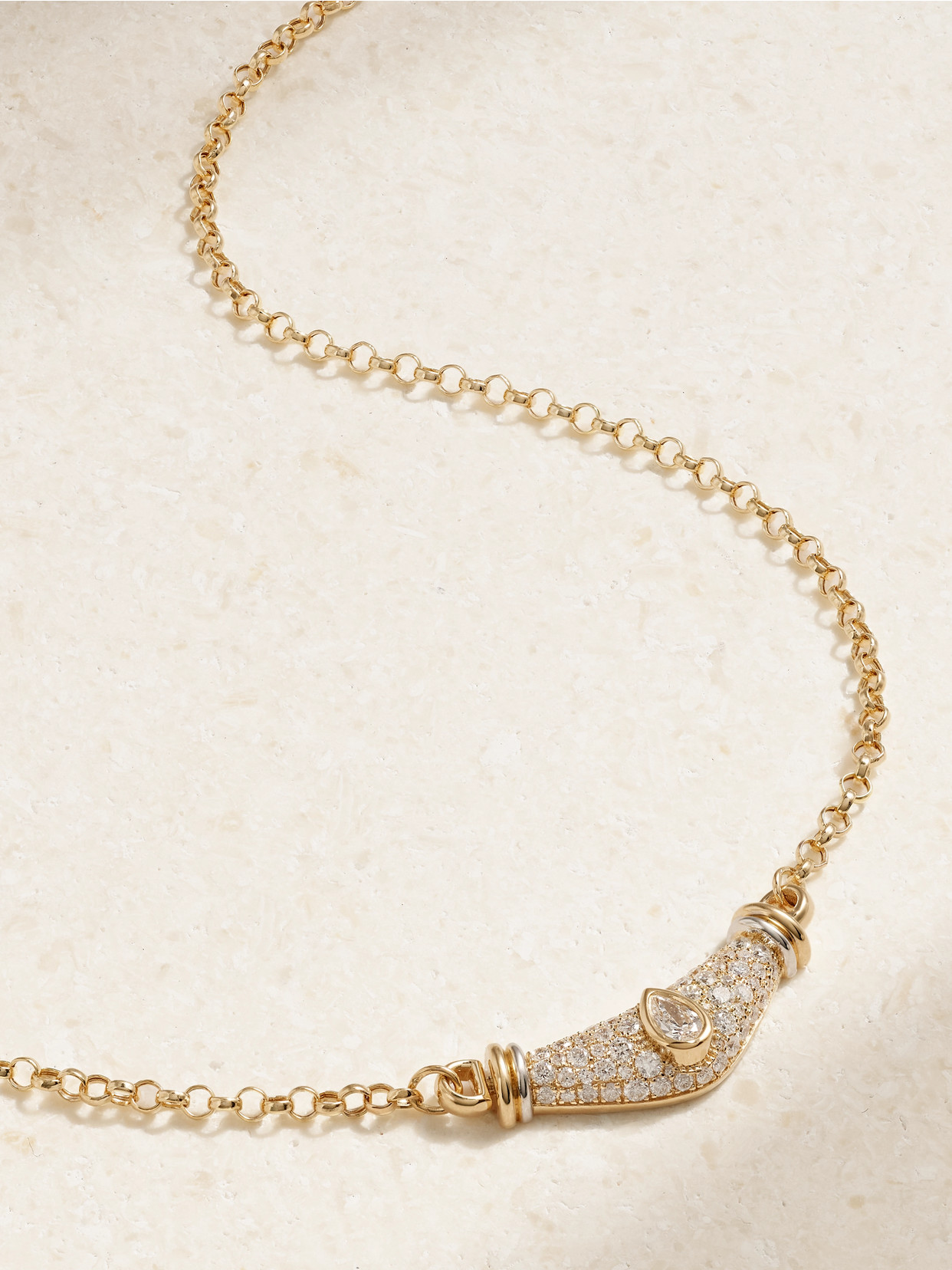 L'atelier Nawbar Karma 18-karat Gold Diamond Necklace