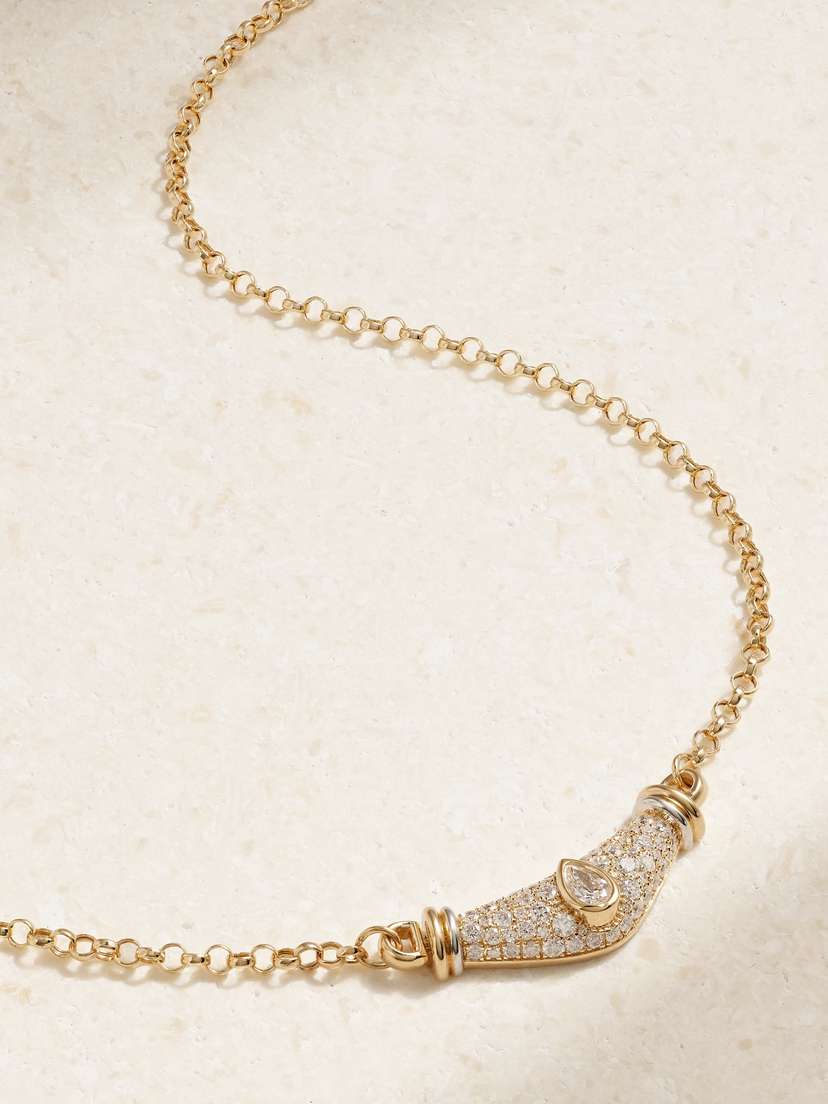 L’Atelier Nawbar Karma 18-karat Gold Diamond Necklace